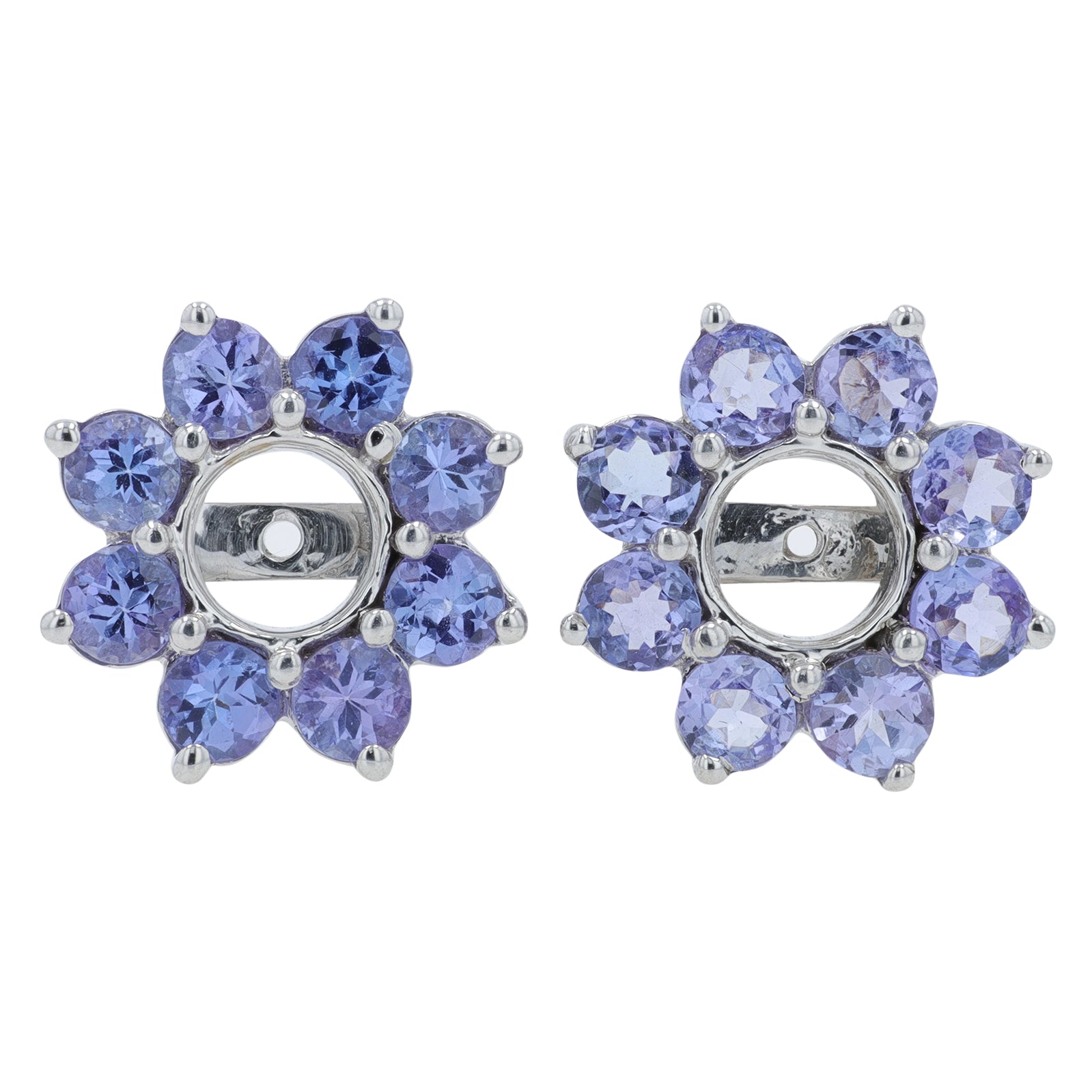14K WG 3 CTW Tanzanite Earring Jackets