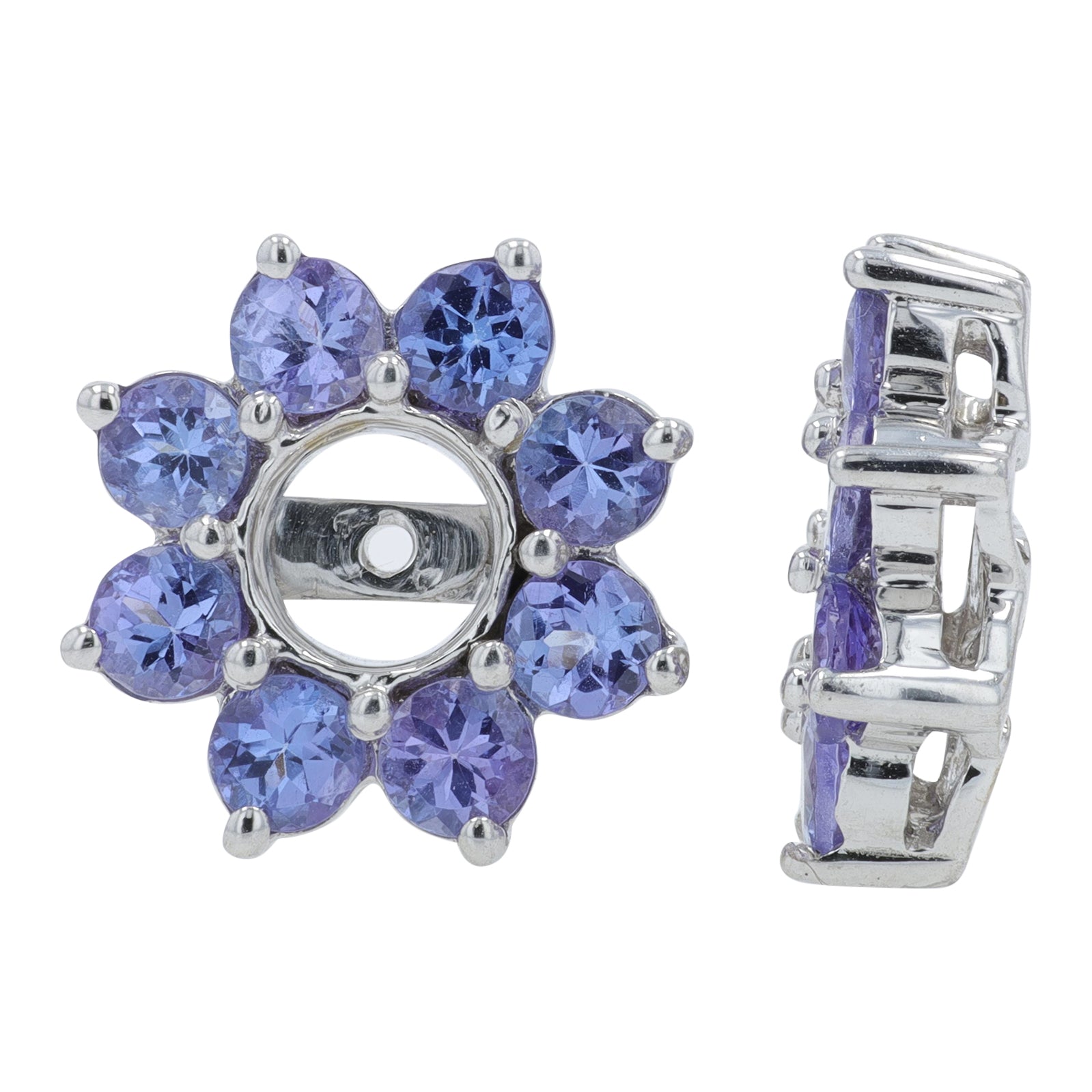 14K WG 3 CTW Tanzanite Earring Jackets