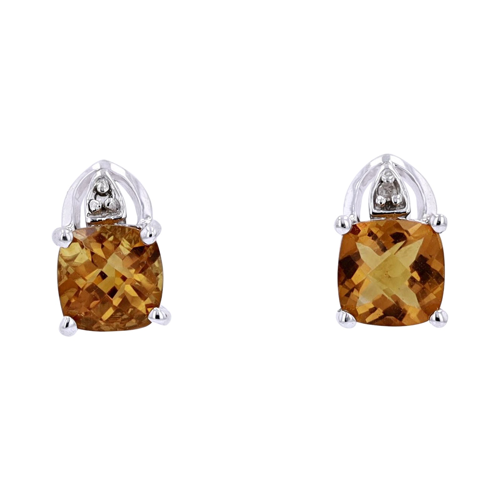 10K WG Gemstone Earrings<p><strong>More Colors Available</p></strong>