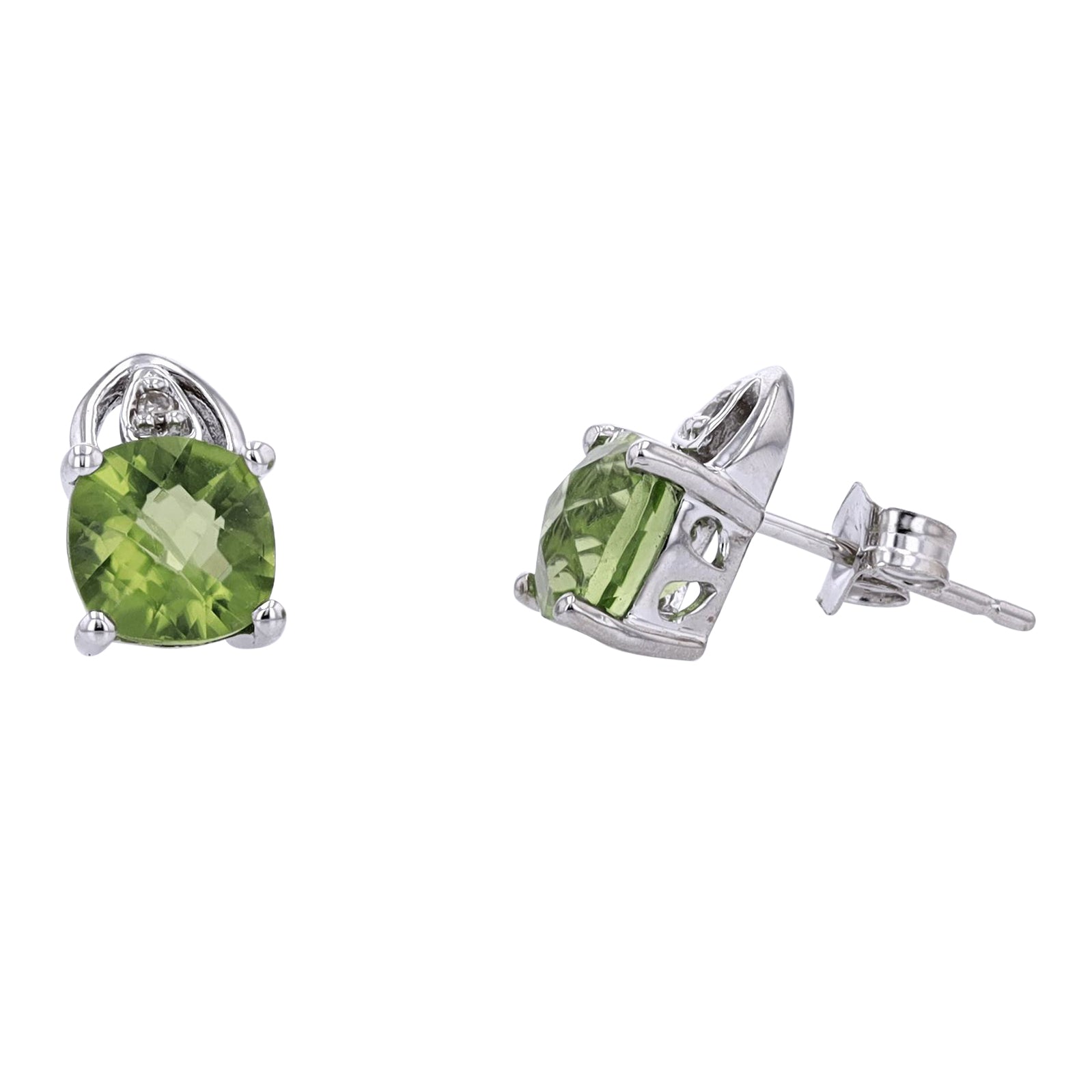 10K WG Gemstone Earrings<p><strong>More Colors Available</p></strong>