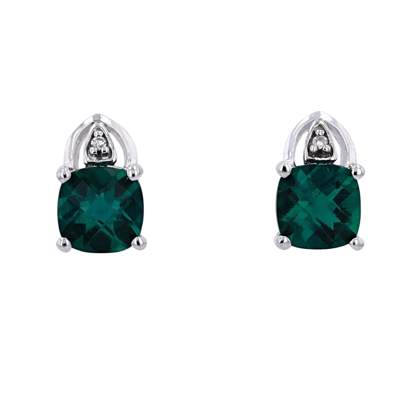 10K WG Gemstone Earrings<p><strong>More Colors Available</p></strong>