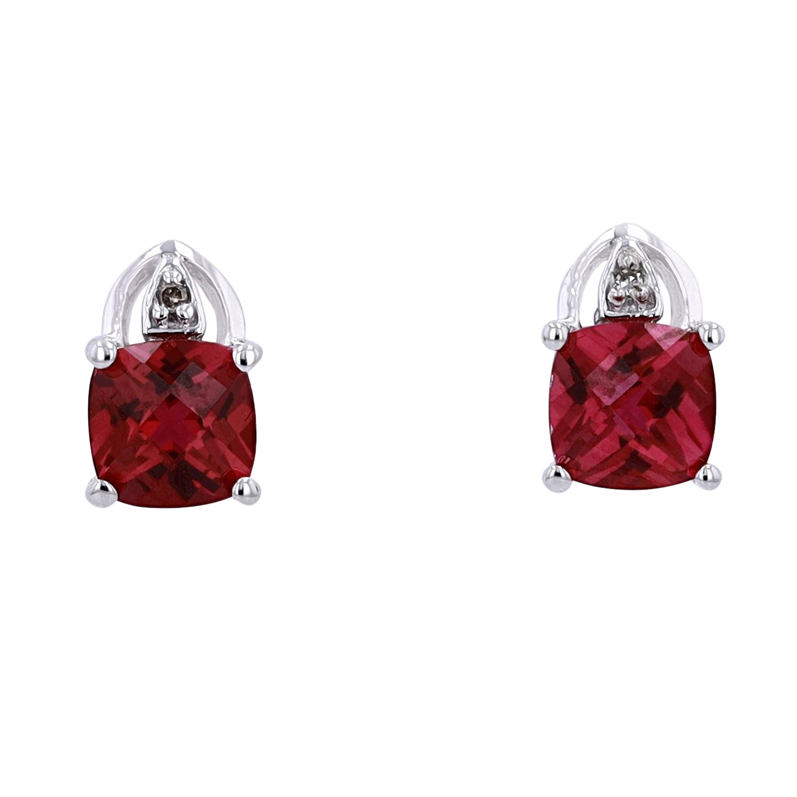 10K WG Gemstone Earrings<p><strong>More Colors Available</p></strong>
