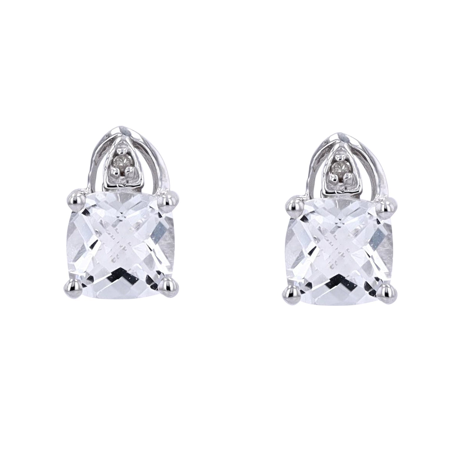 10K WG Gemstone Earrings<p><strong>More Colors Available</p></strong>