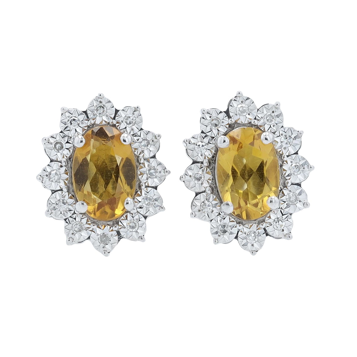10K YG Oval Gemstone Studs<p><strong>More Colors Available</p></strong>
