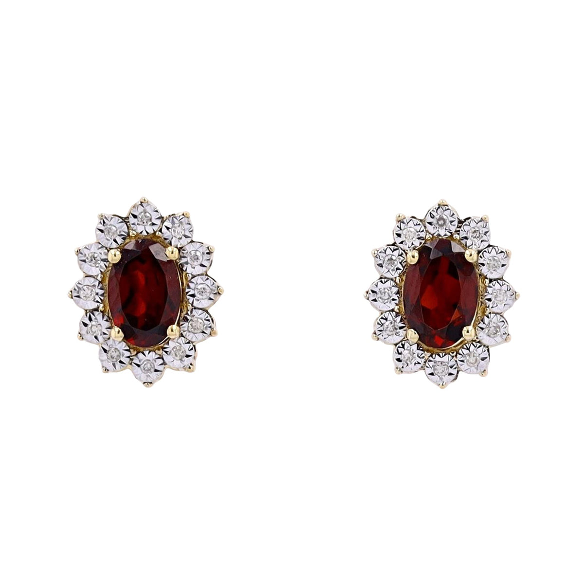 10K YG Oval Gemstone Studs<p><strong>More Colors Available</p></strong>