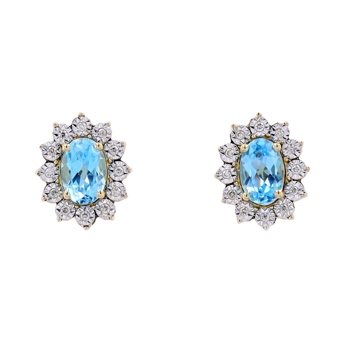 10K YG Oval Gemstone Studs<p><strong>More Colors Available</p></strong>