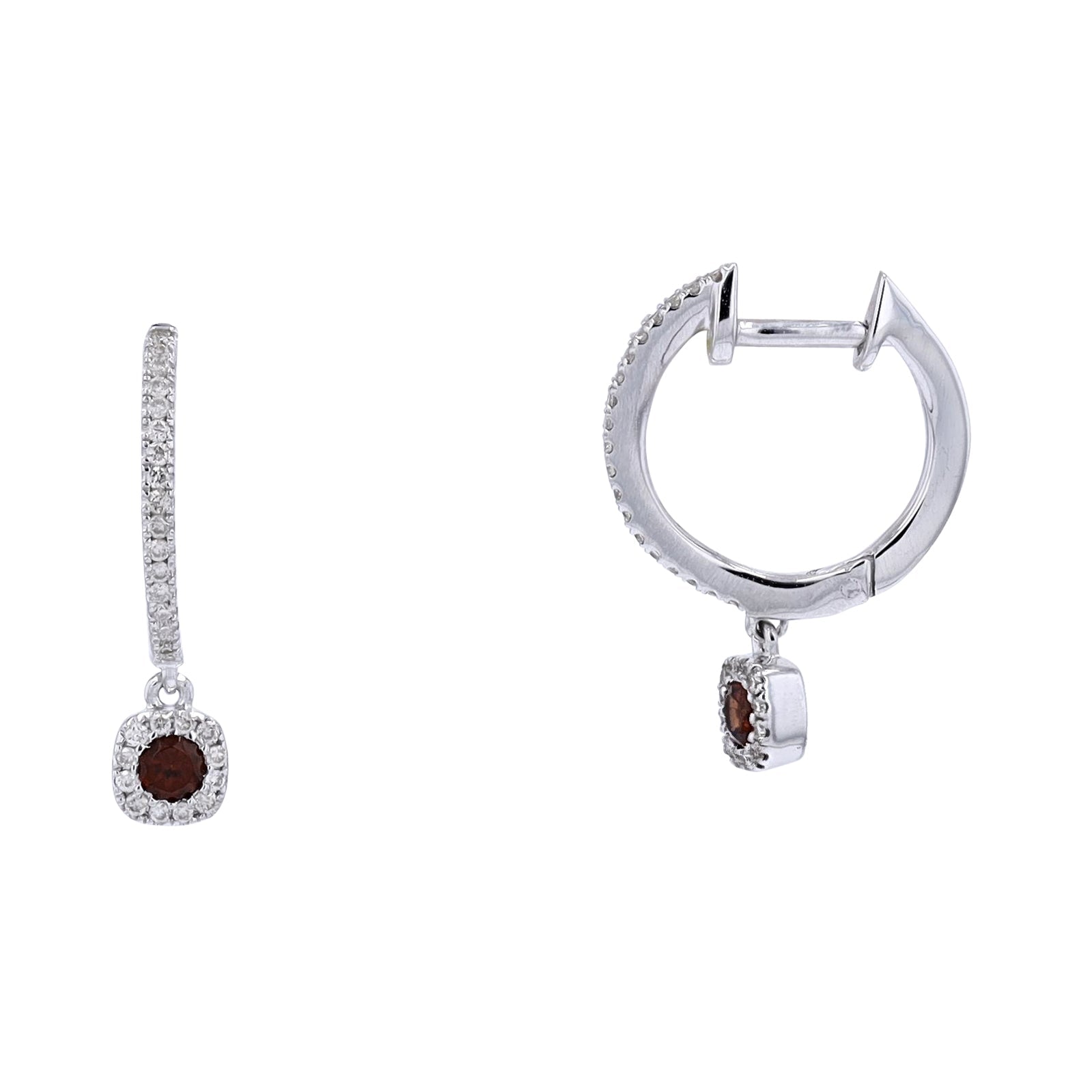 10K WG Gemstone Dangle Earrings<p><strong>More Colors Available</p></strong>