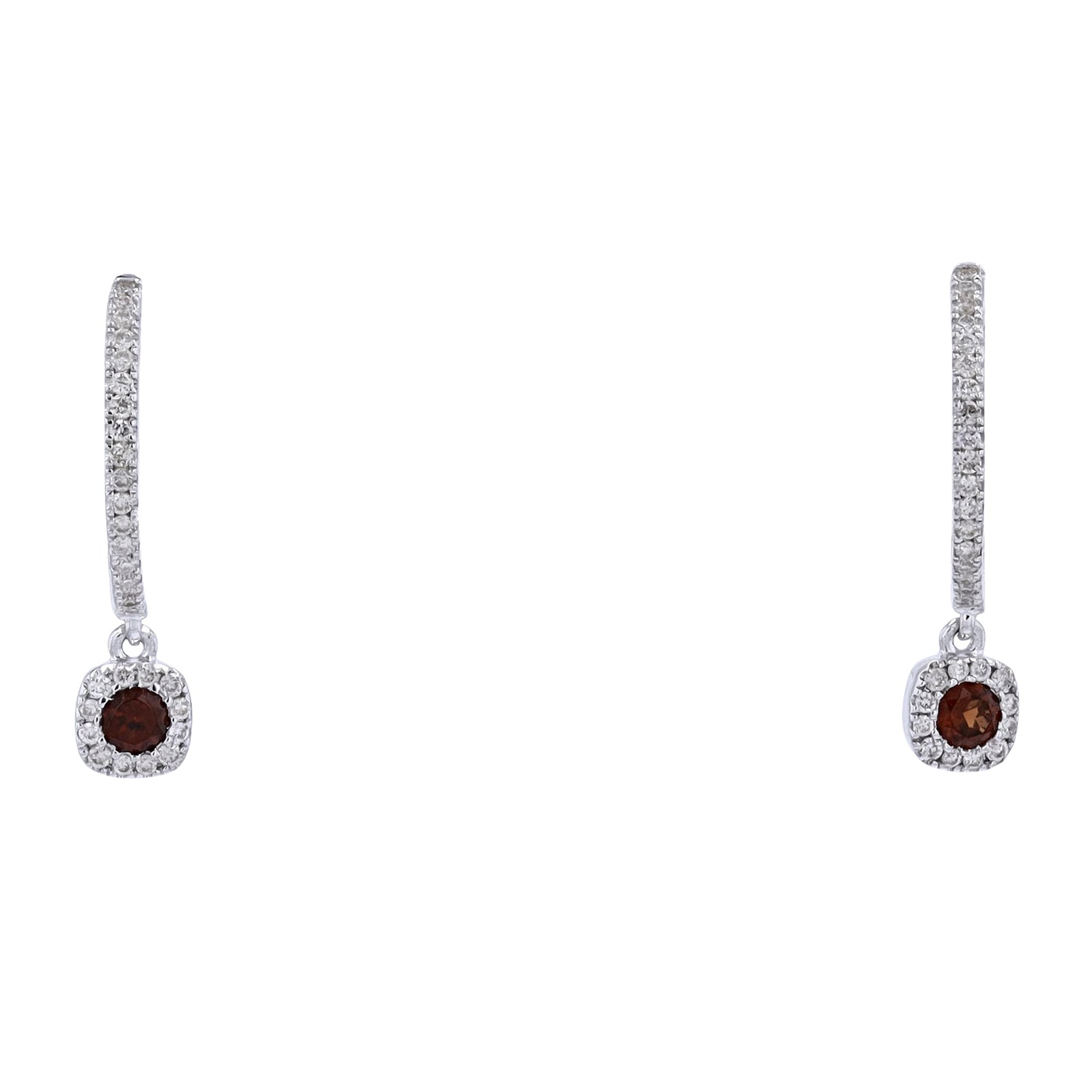 10K WG Gemstone Dangle Earrings<p><strong>More Colors Available</p></strong>