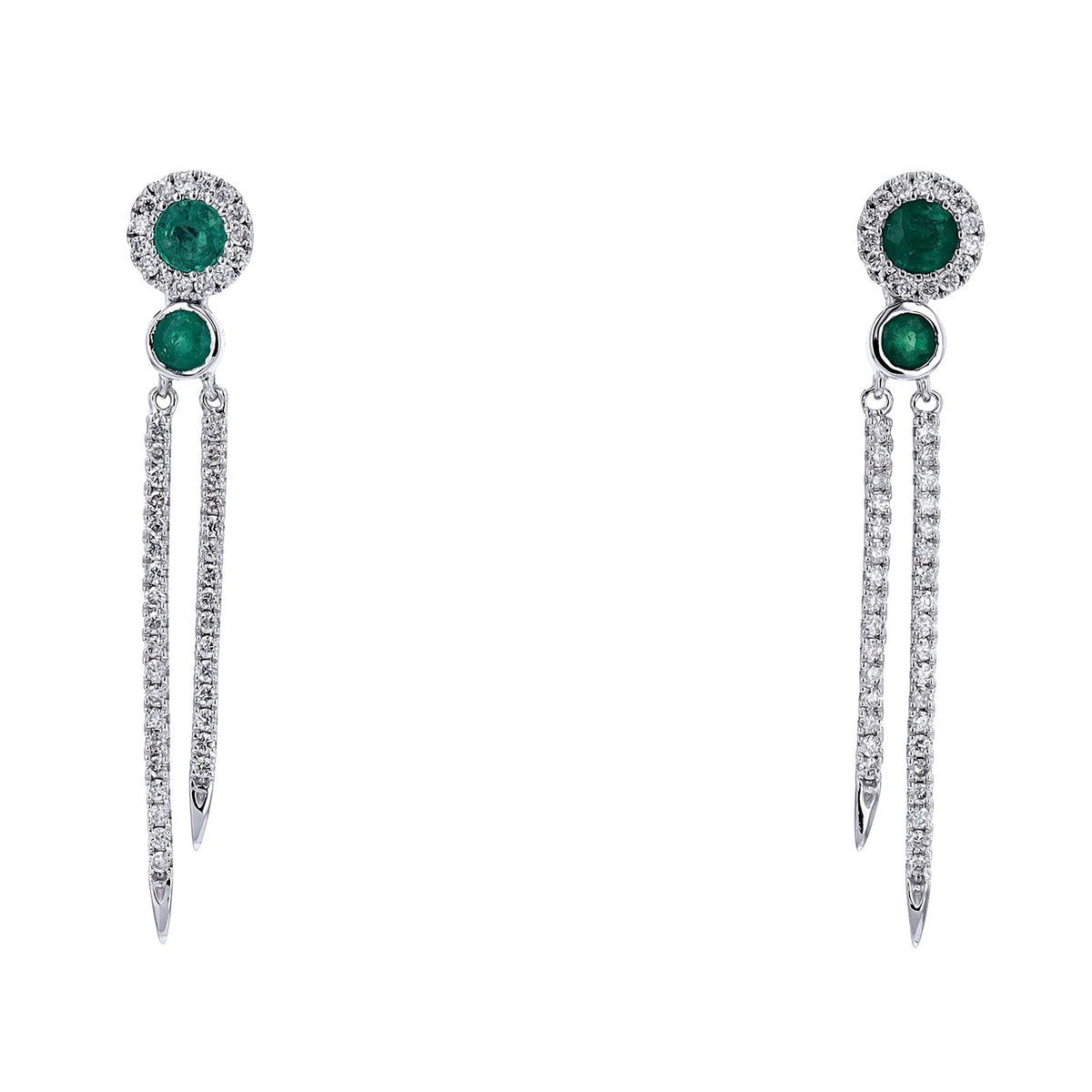 14K Gemstone Dangle Earrings<p><strong>More Colors Available</p></strong>