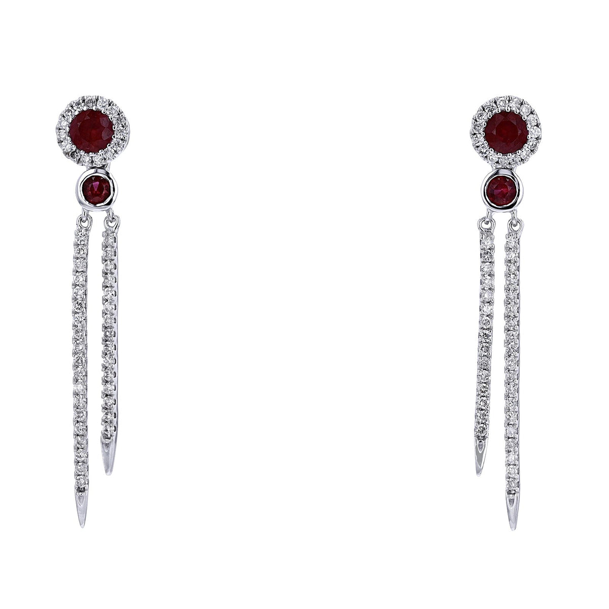14K Gemstone Dangle Earrings<p><strong>More Colors Available</p></strong>