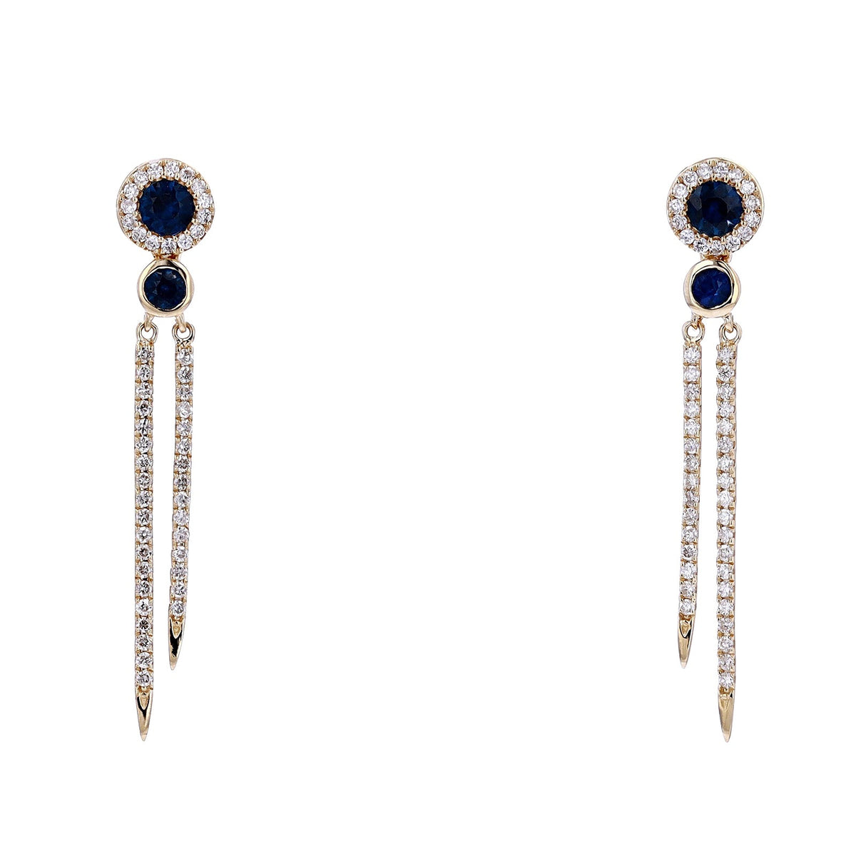 14K Gemstone Dangle Earrings<p><strong>More Colors Available</p></strong>