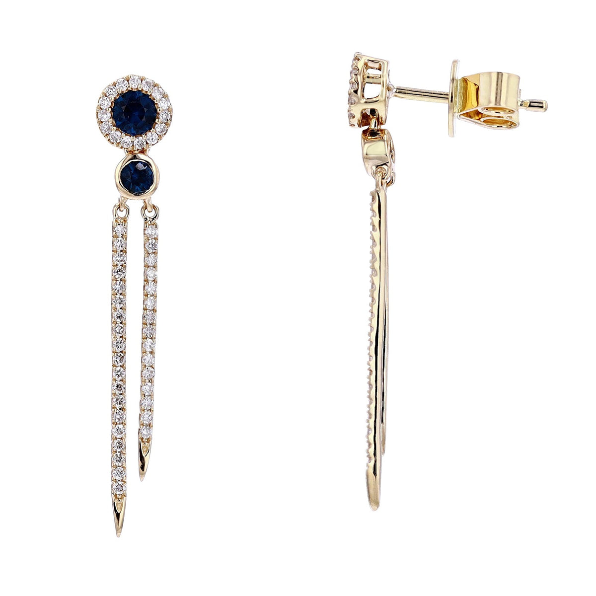 14K Gemstone Dangle Earrings<p><strong>More Colors Available</p></strong>