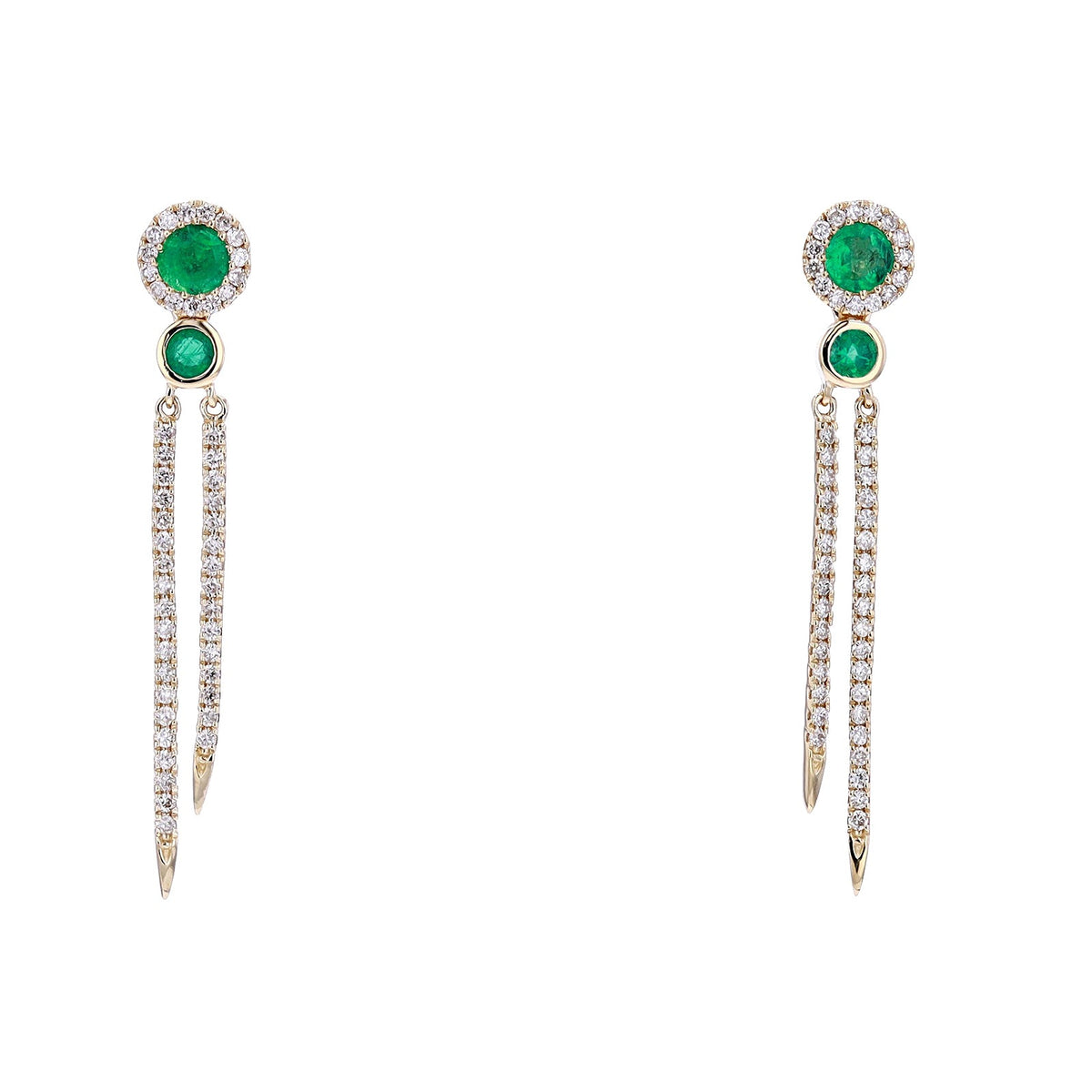 14K Gemstone Dangle Earrings<p><strong>More Colors Available</p></strong>