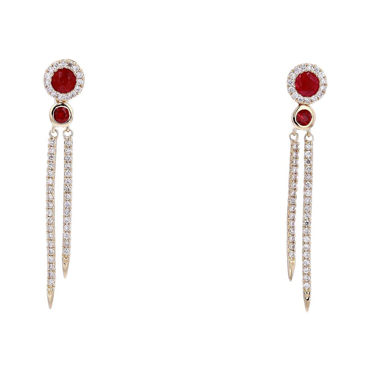 14K Gemstone Dangle Earrings<p><strong>More Colors Available</p></strong>