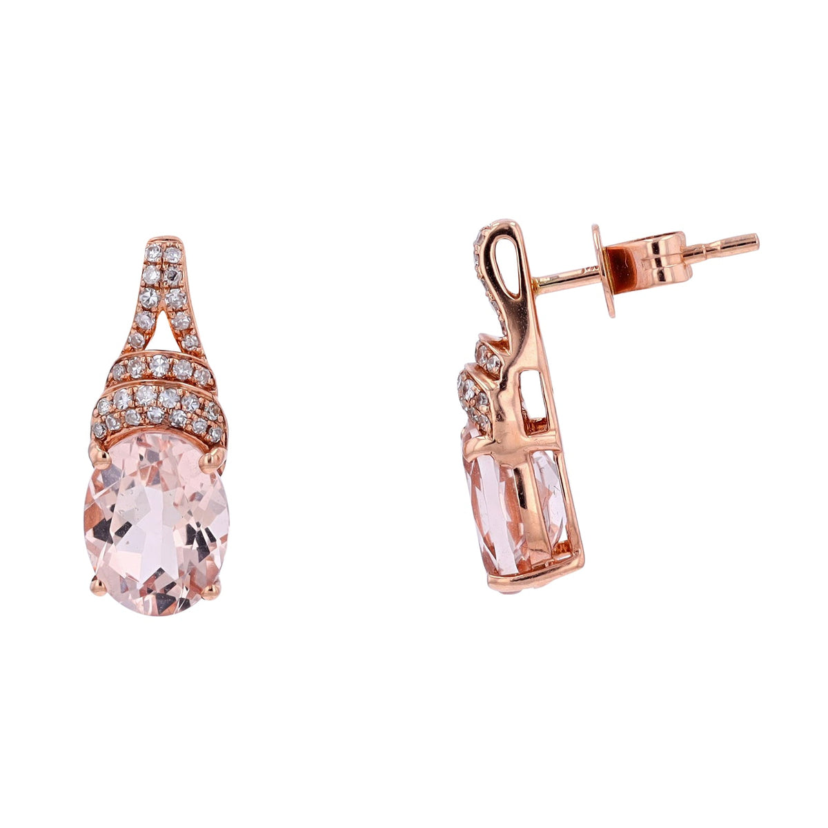 14K RG EFFY Morganite Earrings
