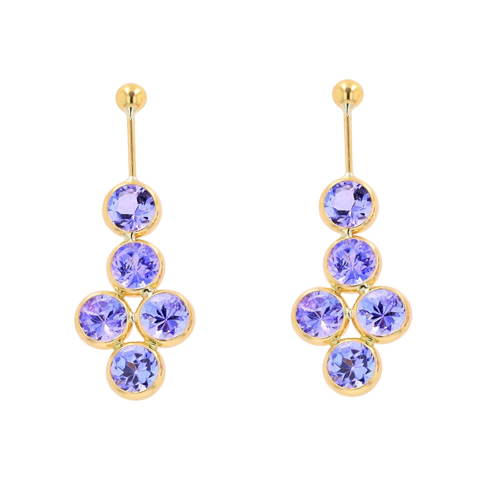 18K YG Tanzanite Earrings