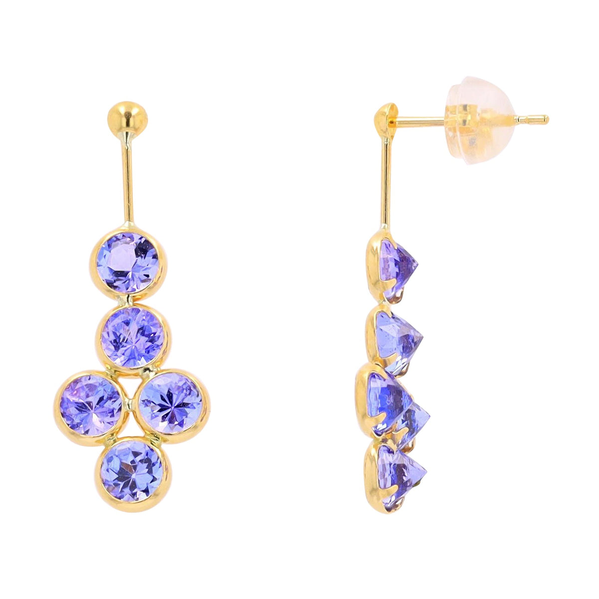 18K YG Tanzanite Earrings