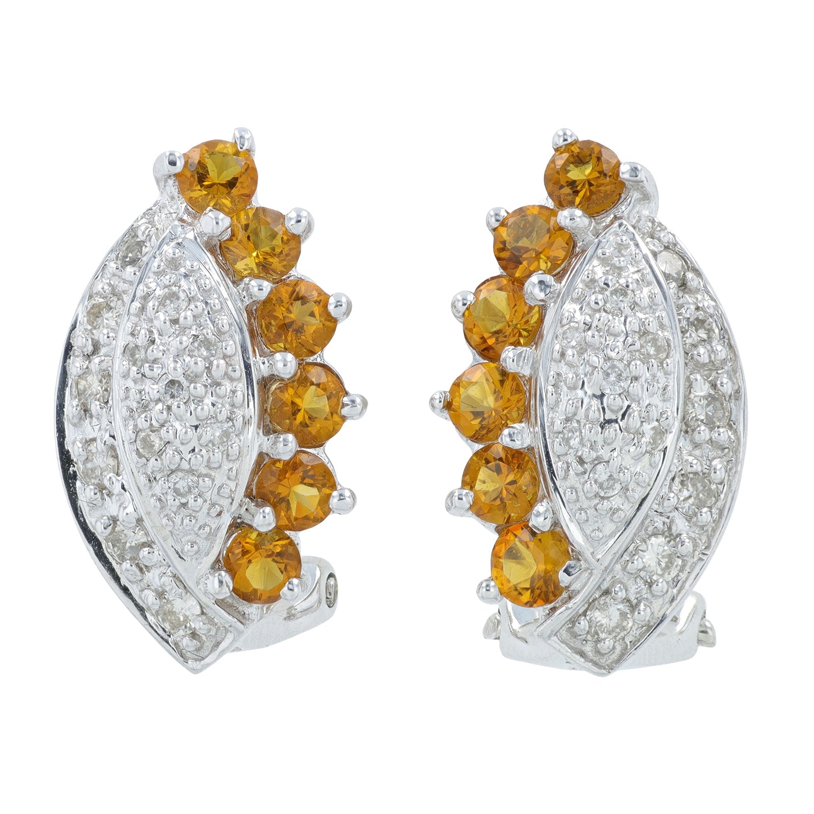 14K WG Citrine Earrings