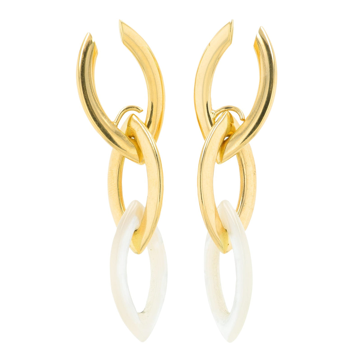 14K YG Mother of Pearl Earrings