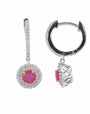 14K EFFY WG .65 CTW Ruby Earrings
