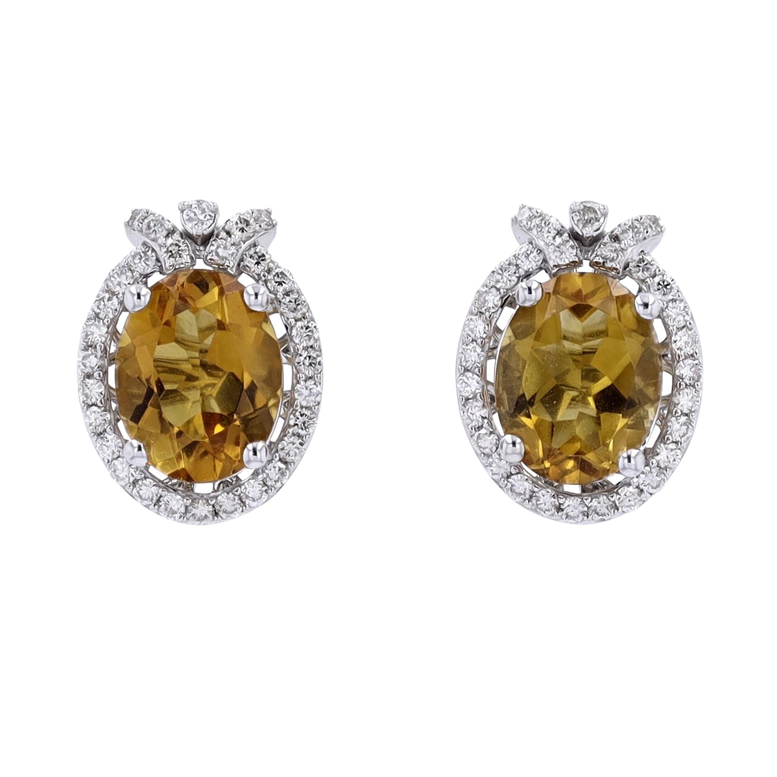 10K Citrine Oval Earrings<p><strong>More Colors Available</p></strong>