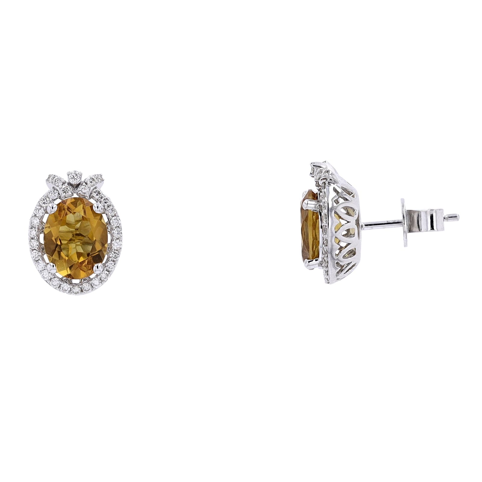 10K Citrine Oval Earrings<p><strong>More Colors Available</p></strong>