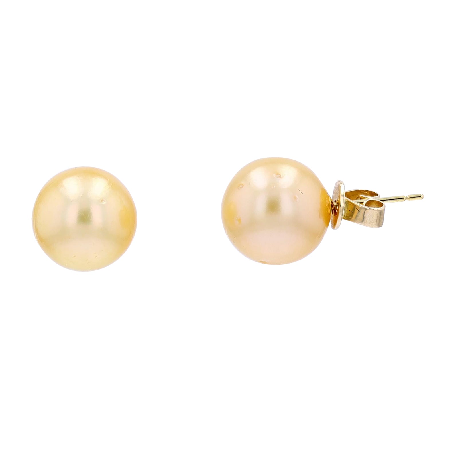 18K YG Pearl Studs
