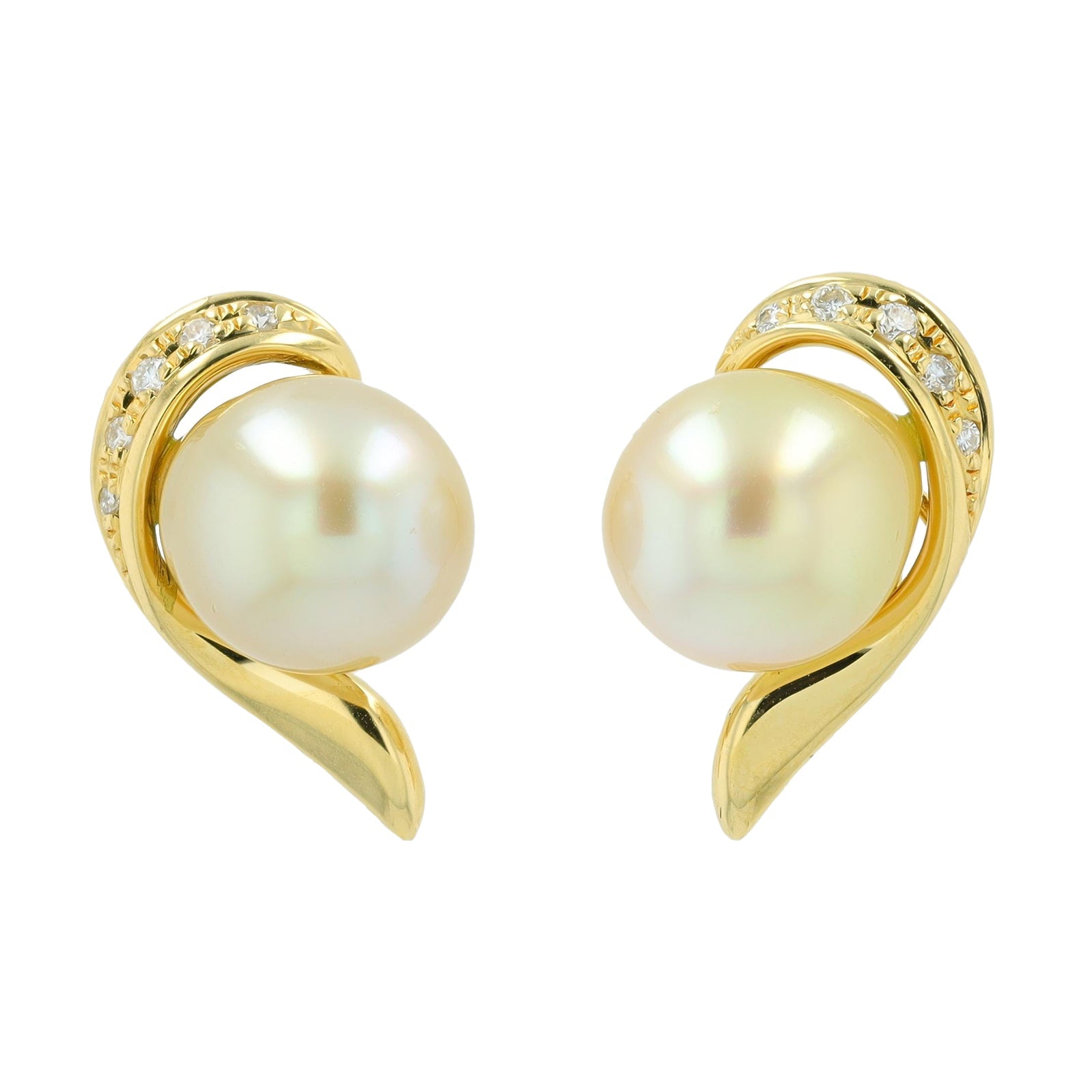 18K YG Pearl Earrings