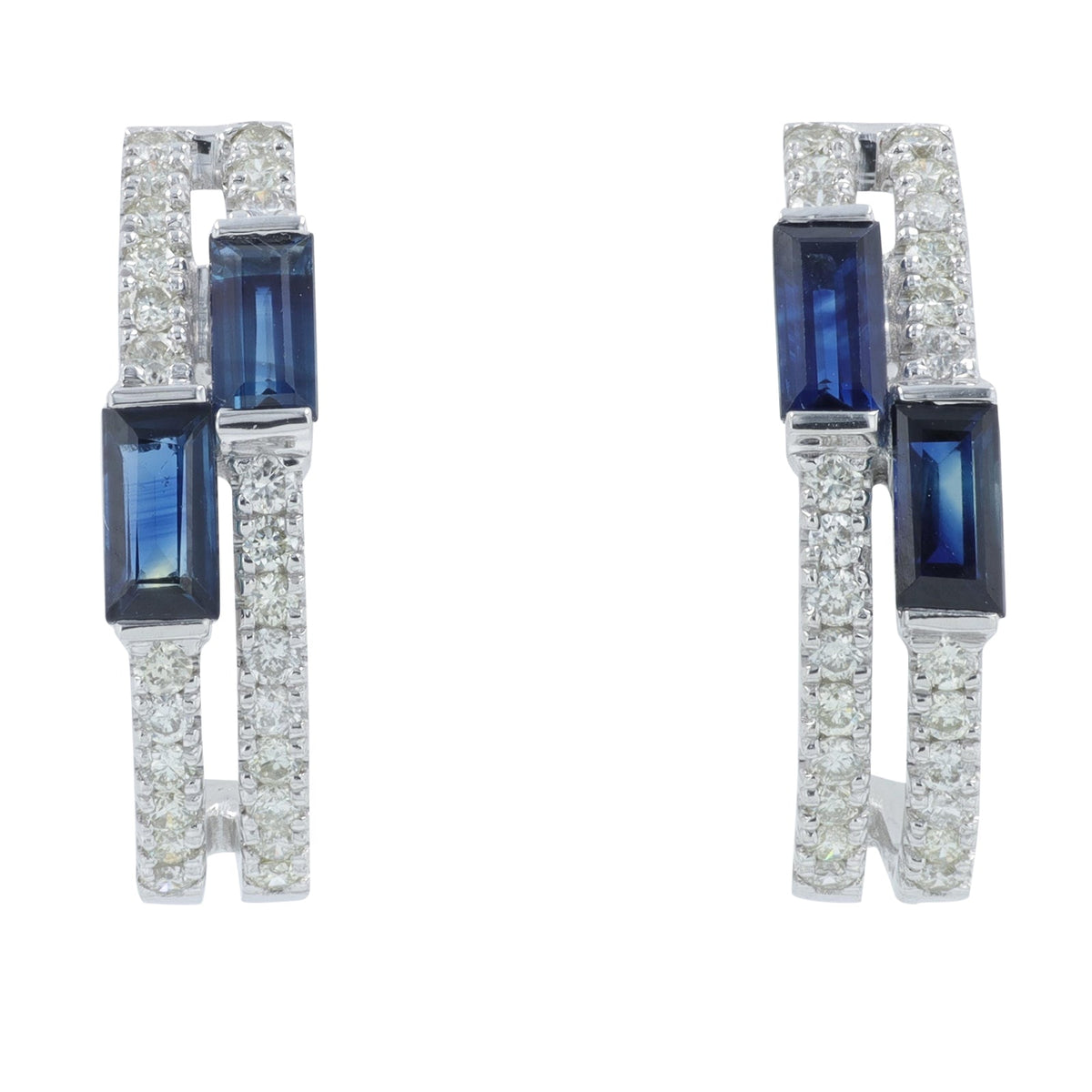 14K Gemstone J-Hoop Earrings<p><strong>More Colors Available</p></strong>