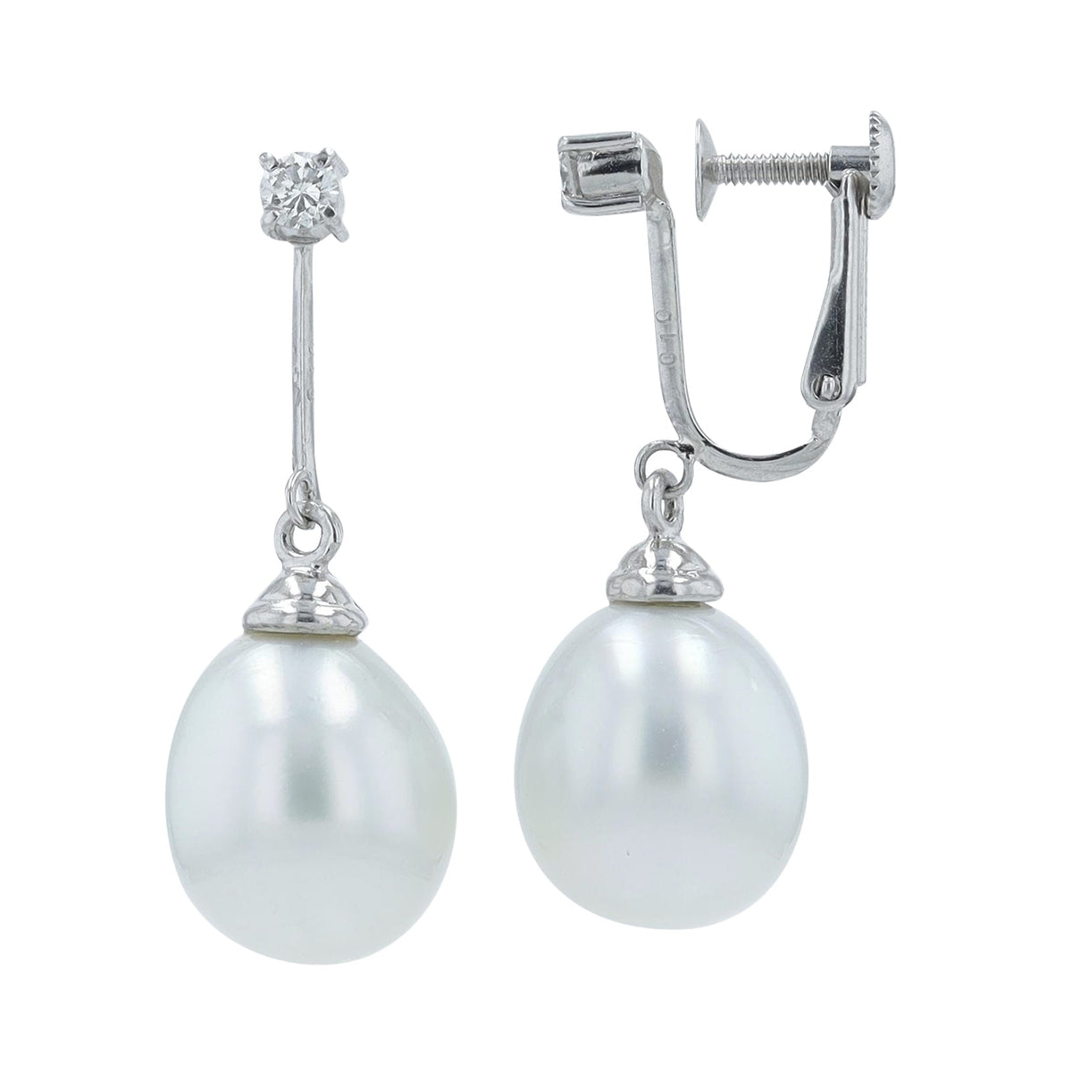 PT900 11.5 MM Pearl Drop Earrings