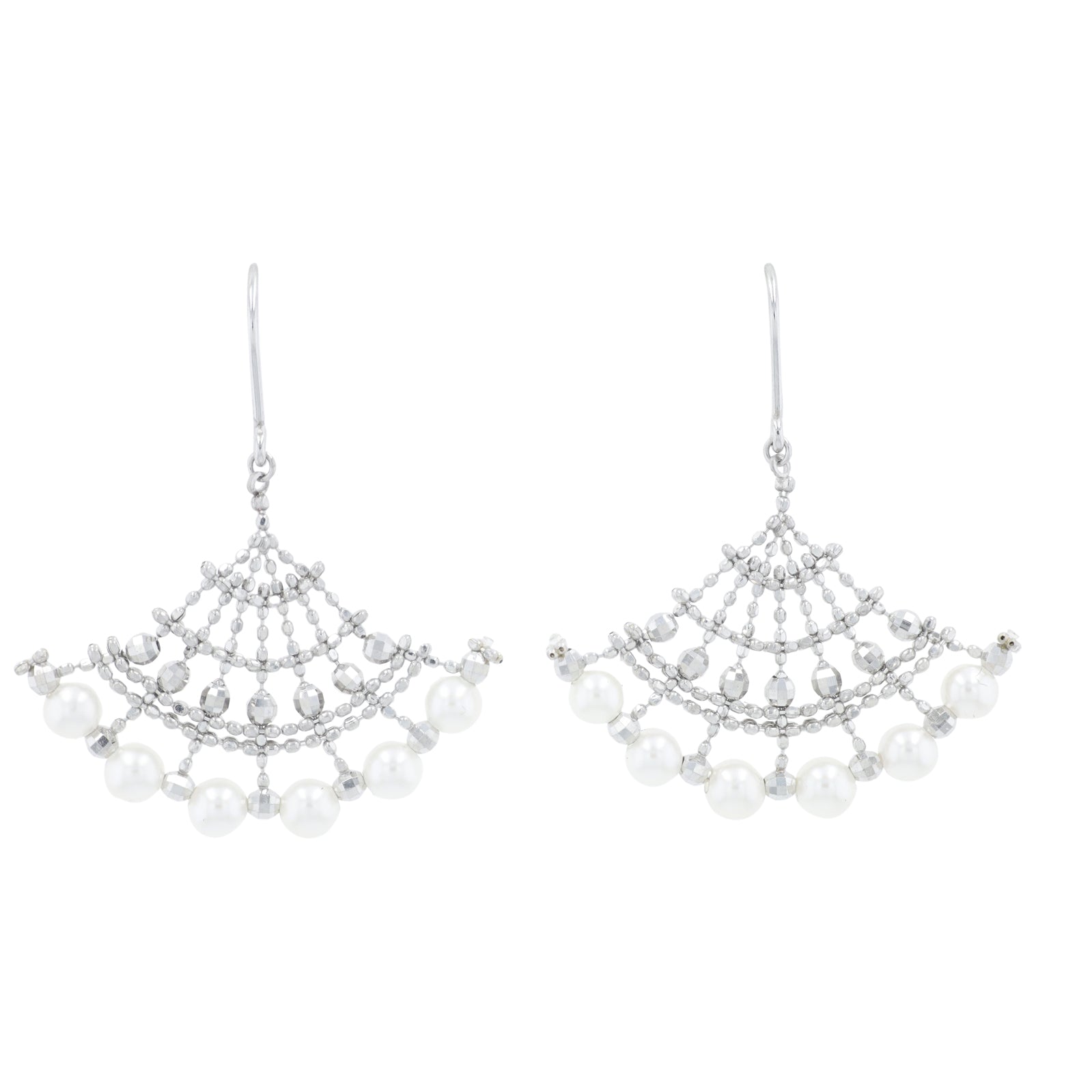 18K WG 3.6 MM Pearl Earrings
