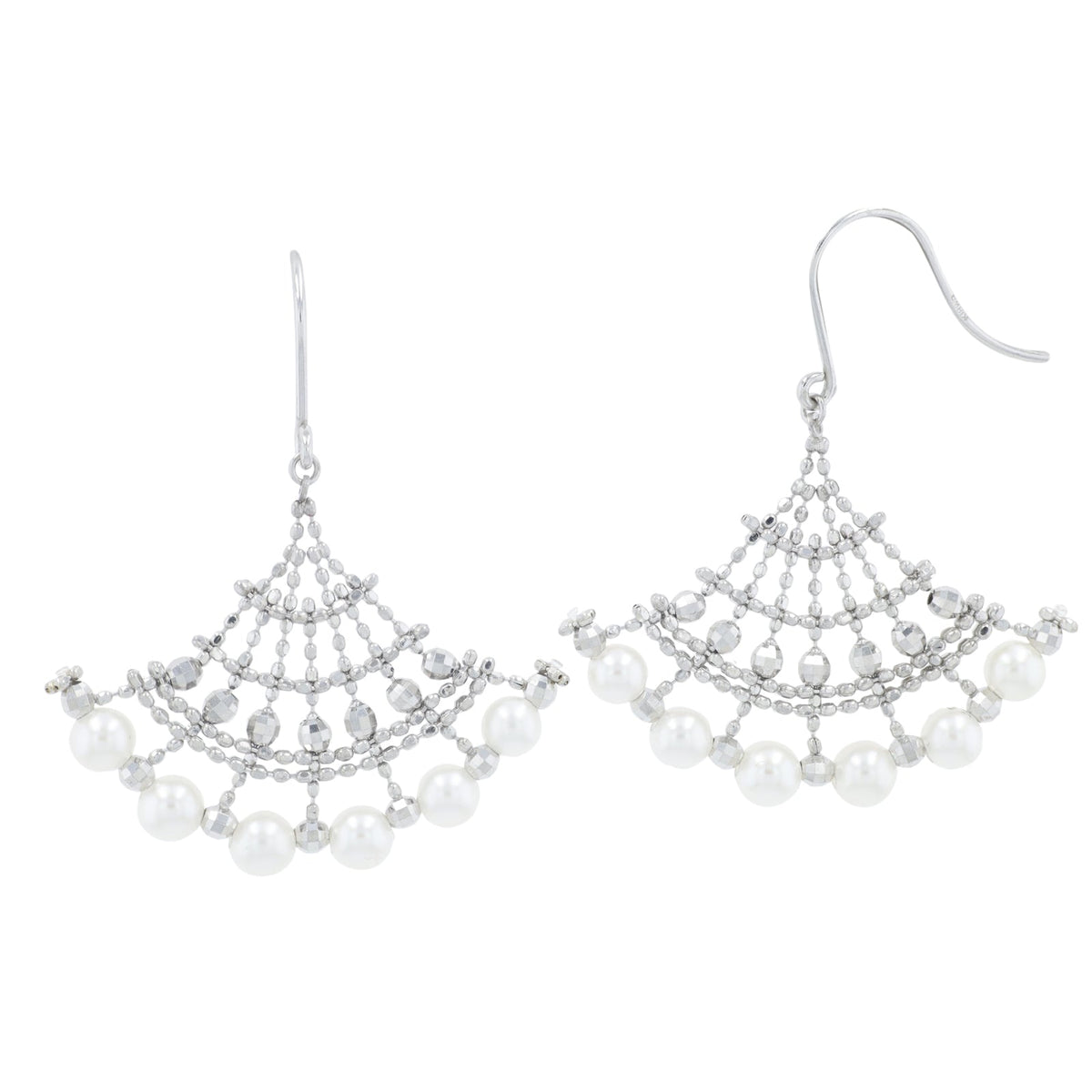 18K WG 3.6 MM Pearl Earrings