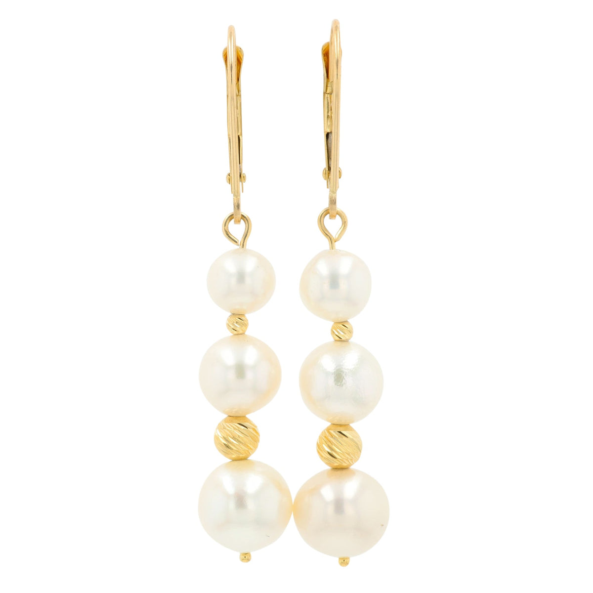 14K YG Pearl Earrings