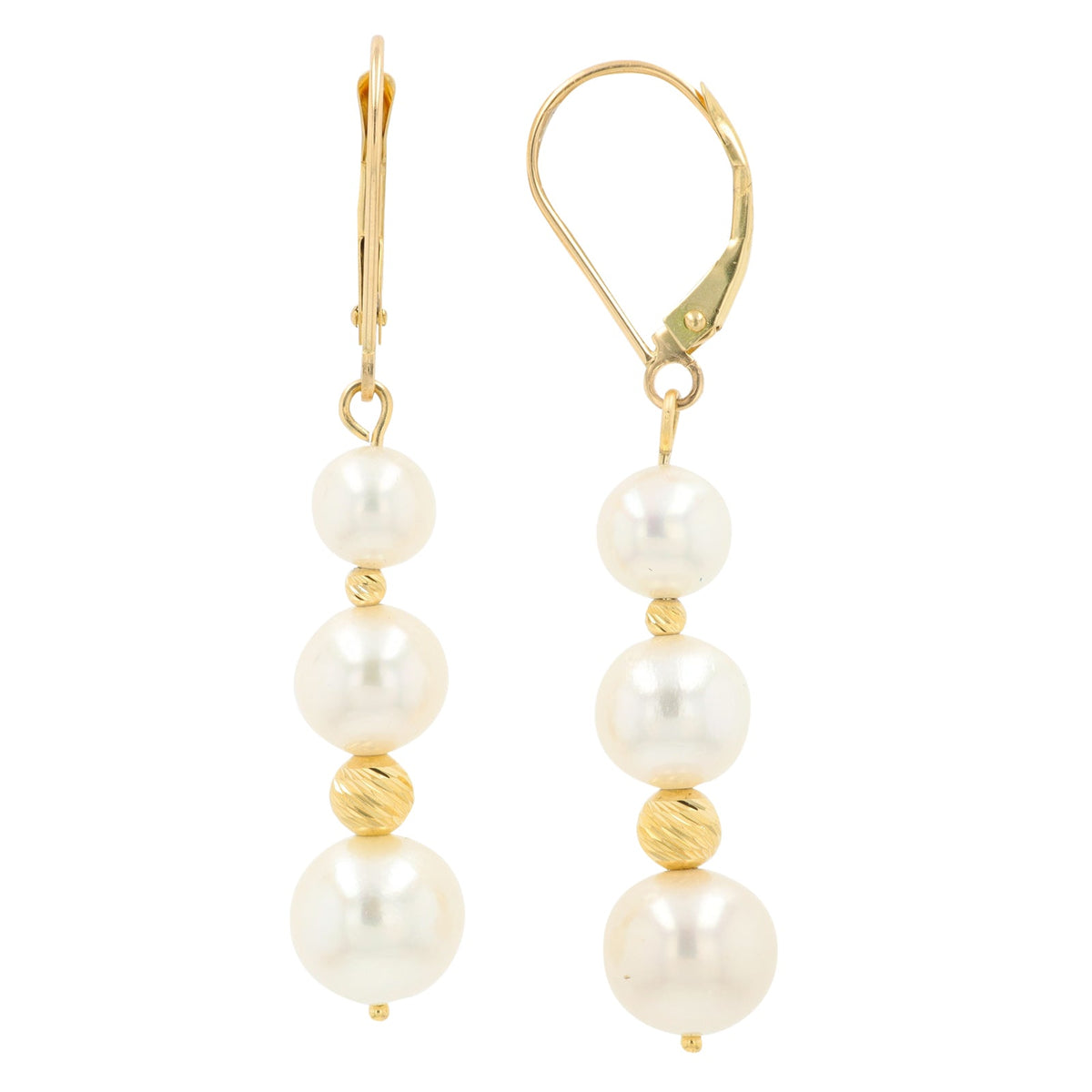14K YG Pearl Earrings