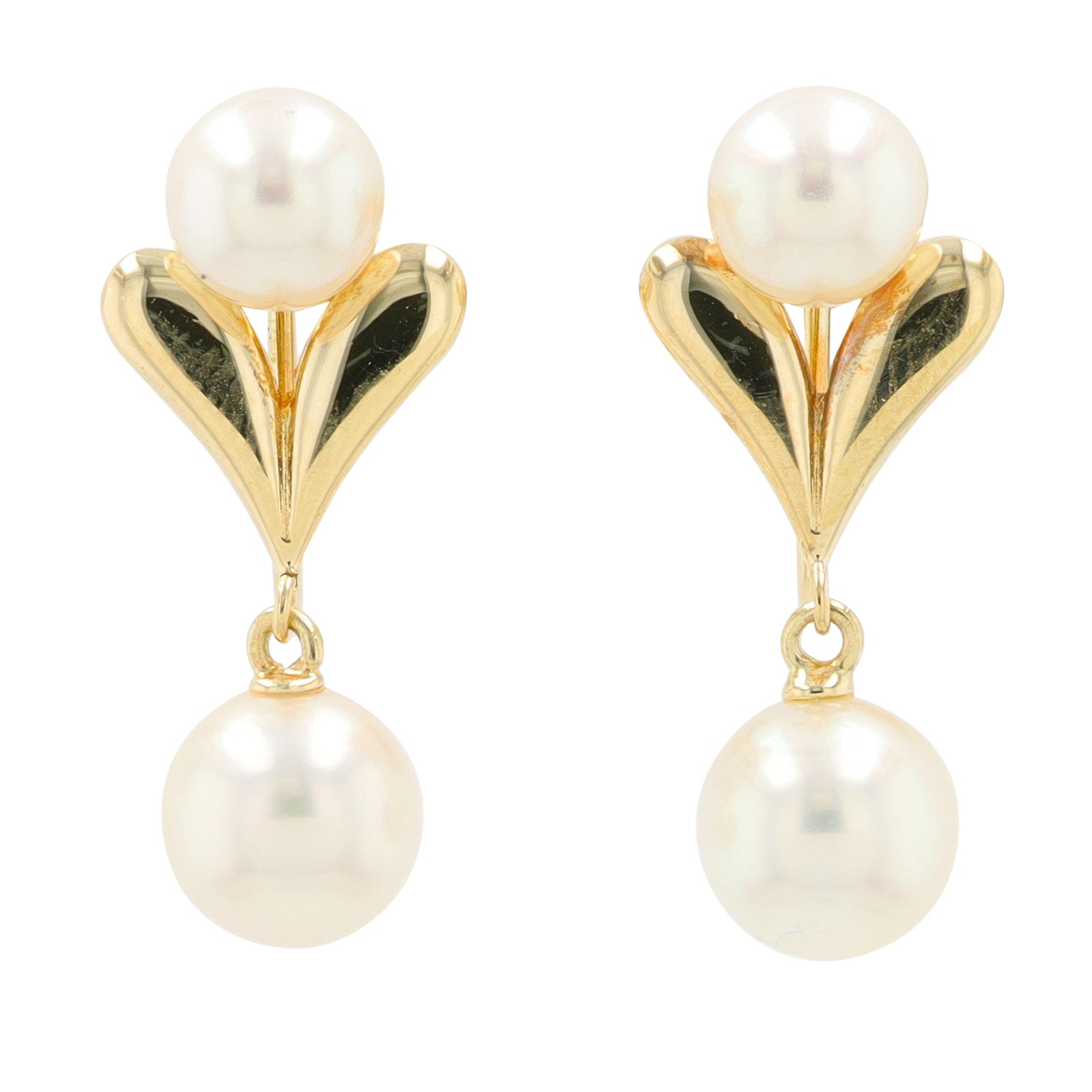 14K YG Mikimoto 5.5-6.5 MM Pearl Earrings