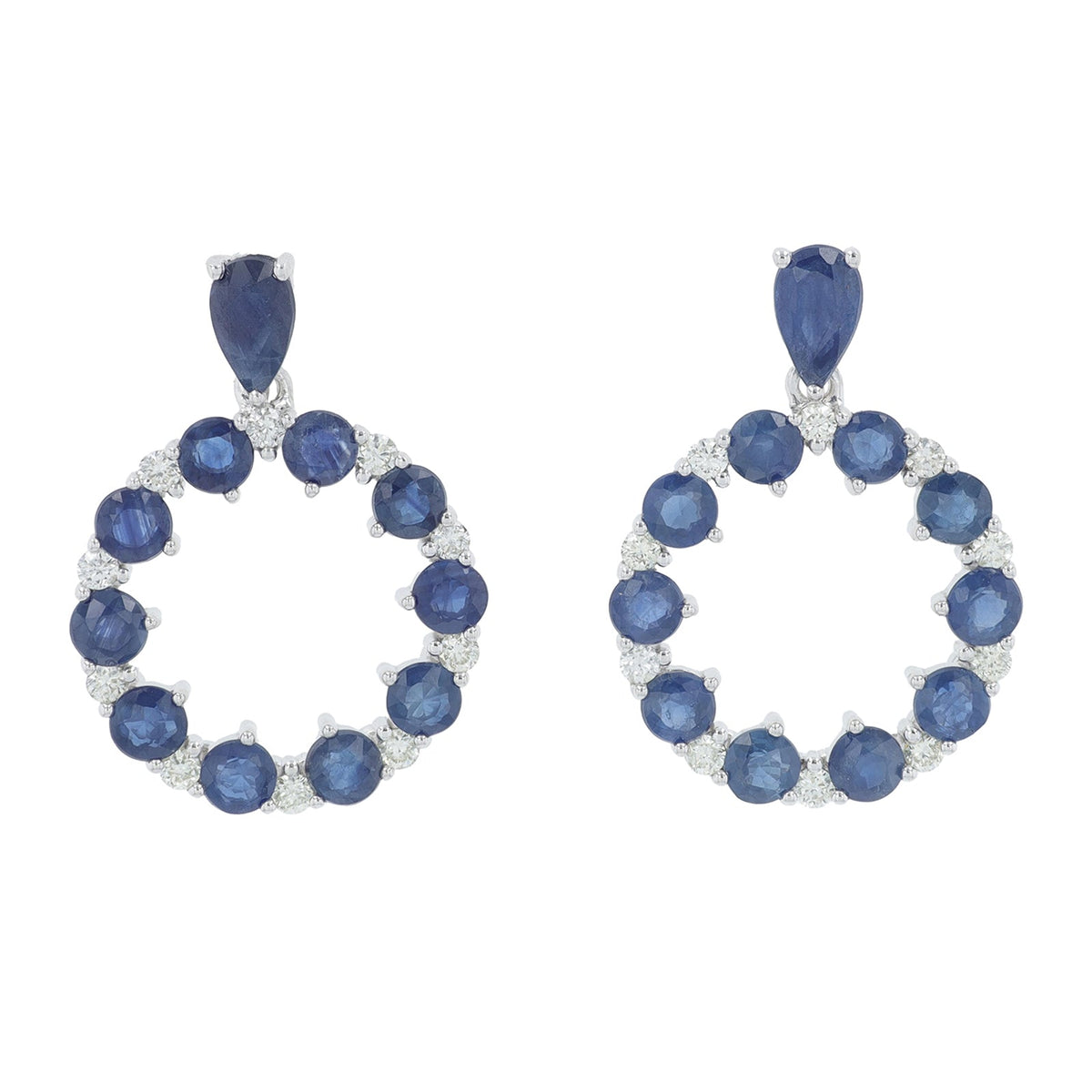 14K Gemstone Circle Earrings<p><strong>More Colors Available</p></strong>