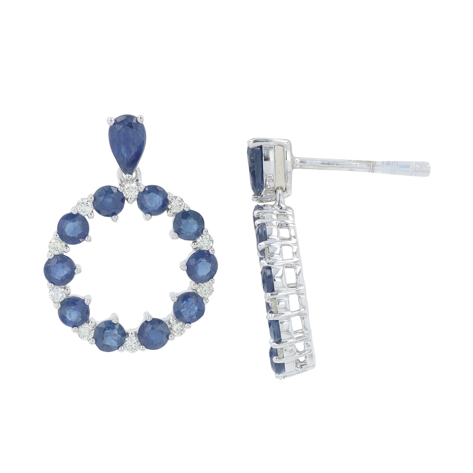 14K Gemstone Circle Earrings<p><strong>More Colors Available</p></strong>