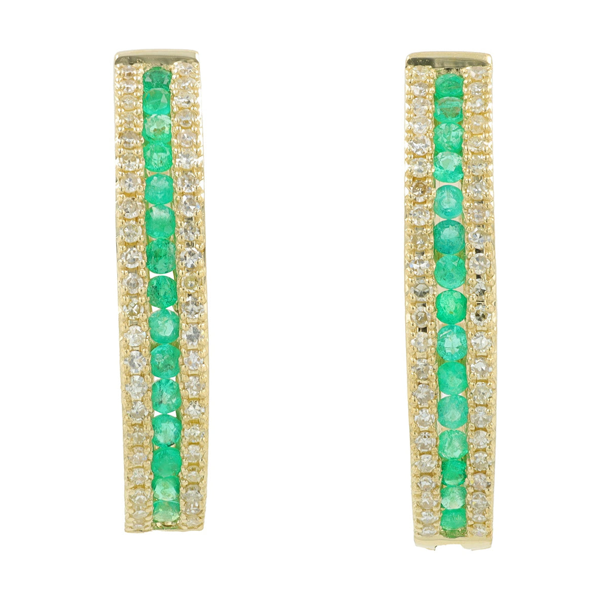 14K Gemstone Oval Hoops<p><strong>More Colors Available</p></strong>