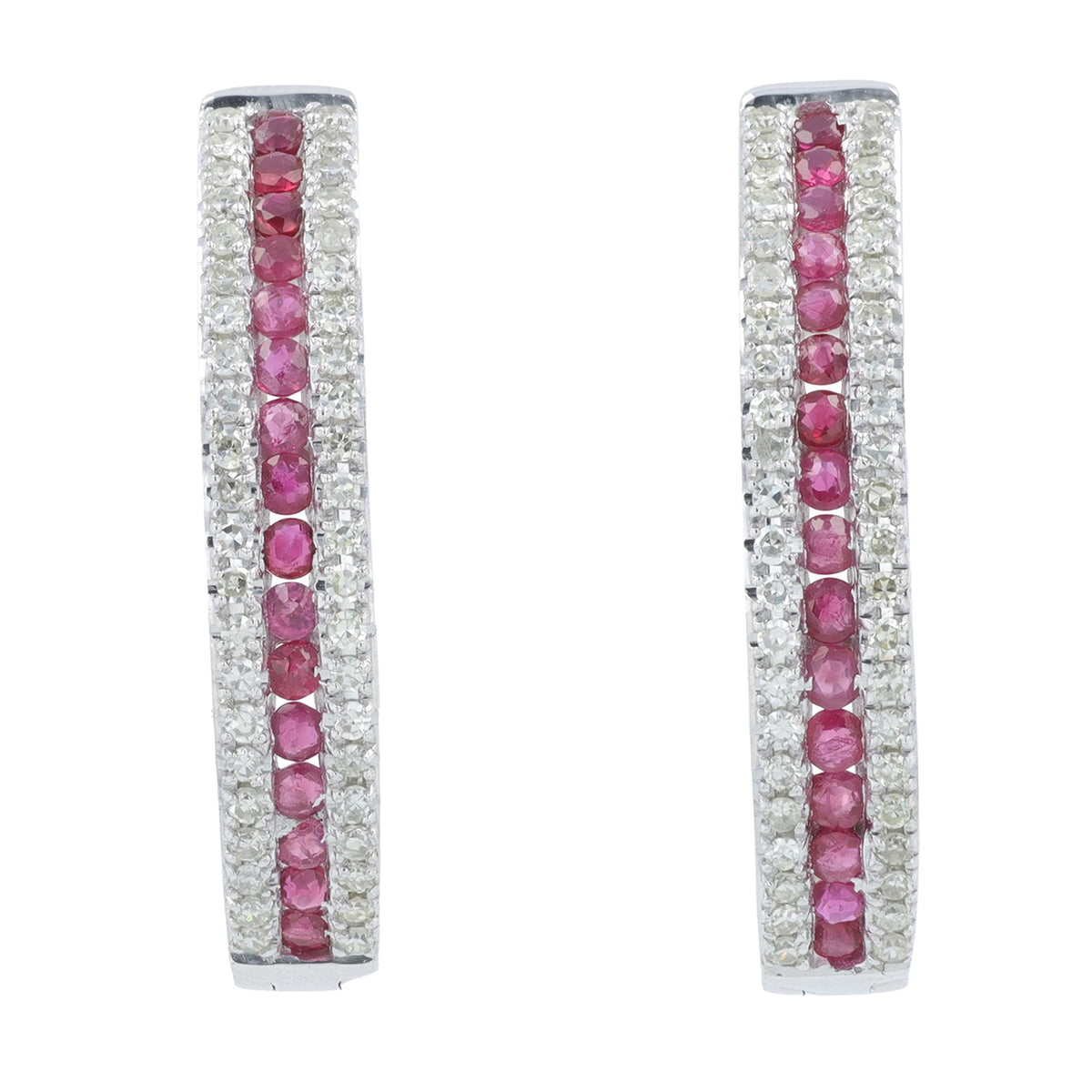 14K Gemstone Oval Hoops<p><strong>More Colors Available</p></strong>