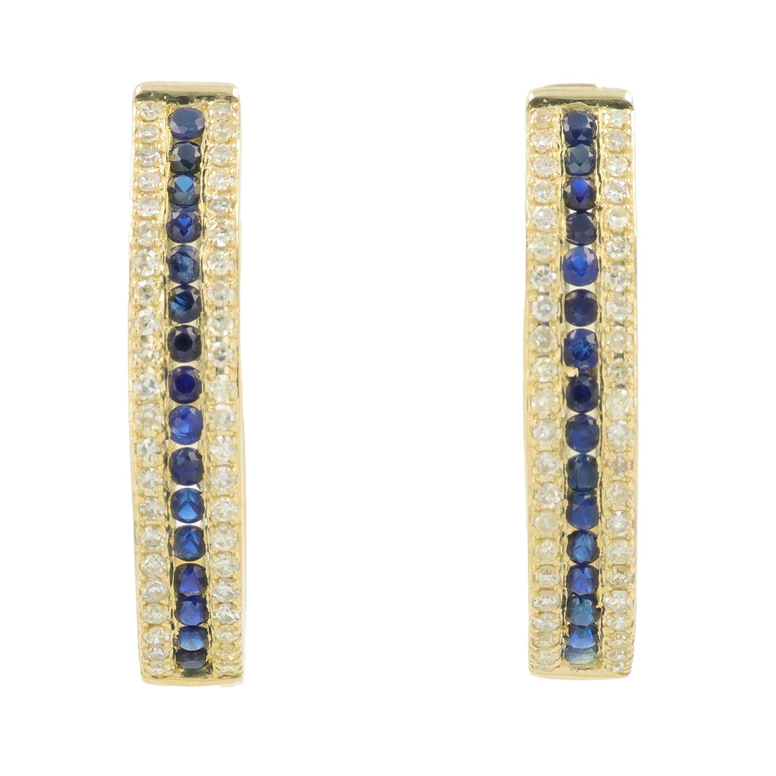 14K Gemstone Oval Hoops<p><strong>More Colors Available</p></strong>