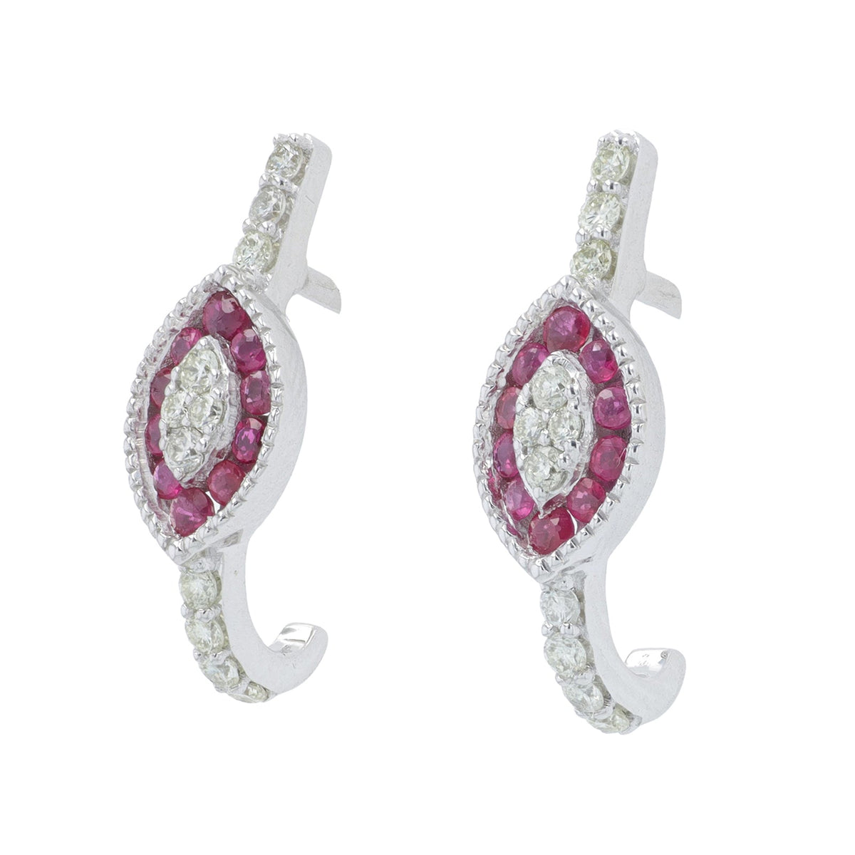 14K Gemstone J-Hoop Earrings<p><strong>More Colors Available</p></strong>