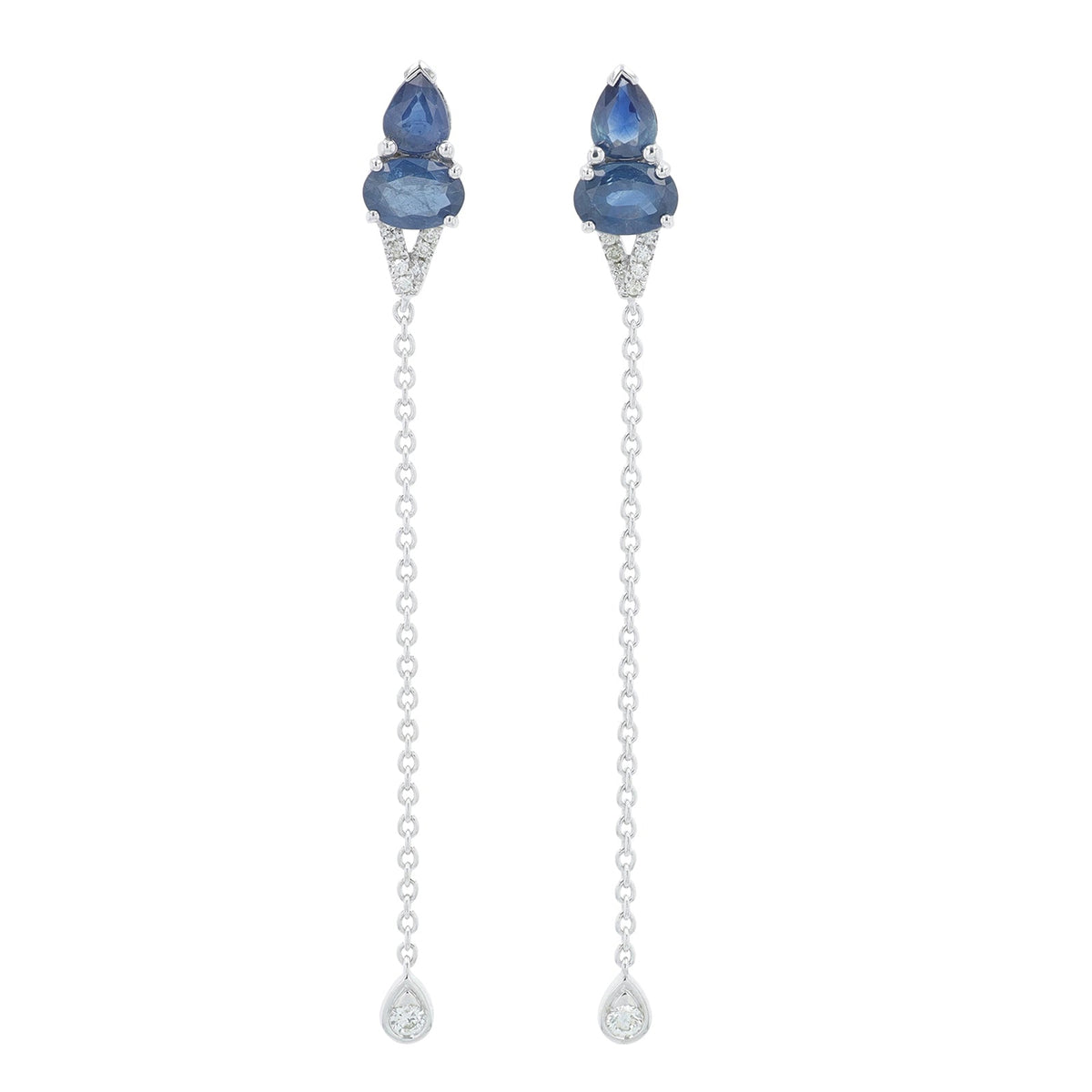 14K WG Gemstone Drop Earrings<p><strong>More Colors Available</p></strong>