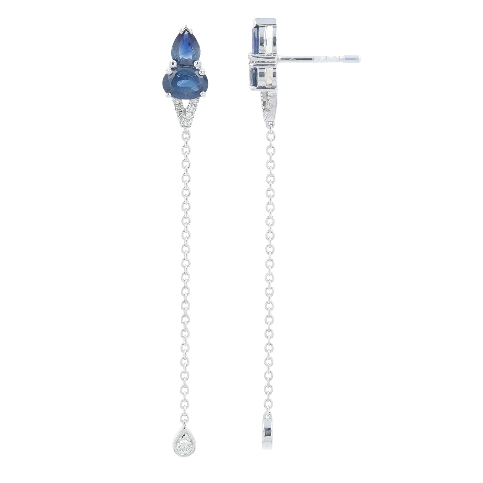 14K WG Gemstone Drop Earrings<p><strong>More Colors Available</p></strong>
