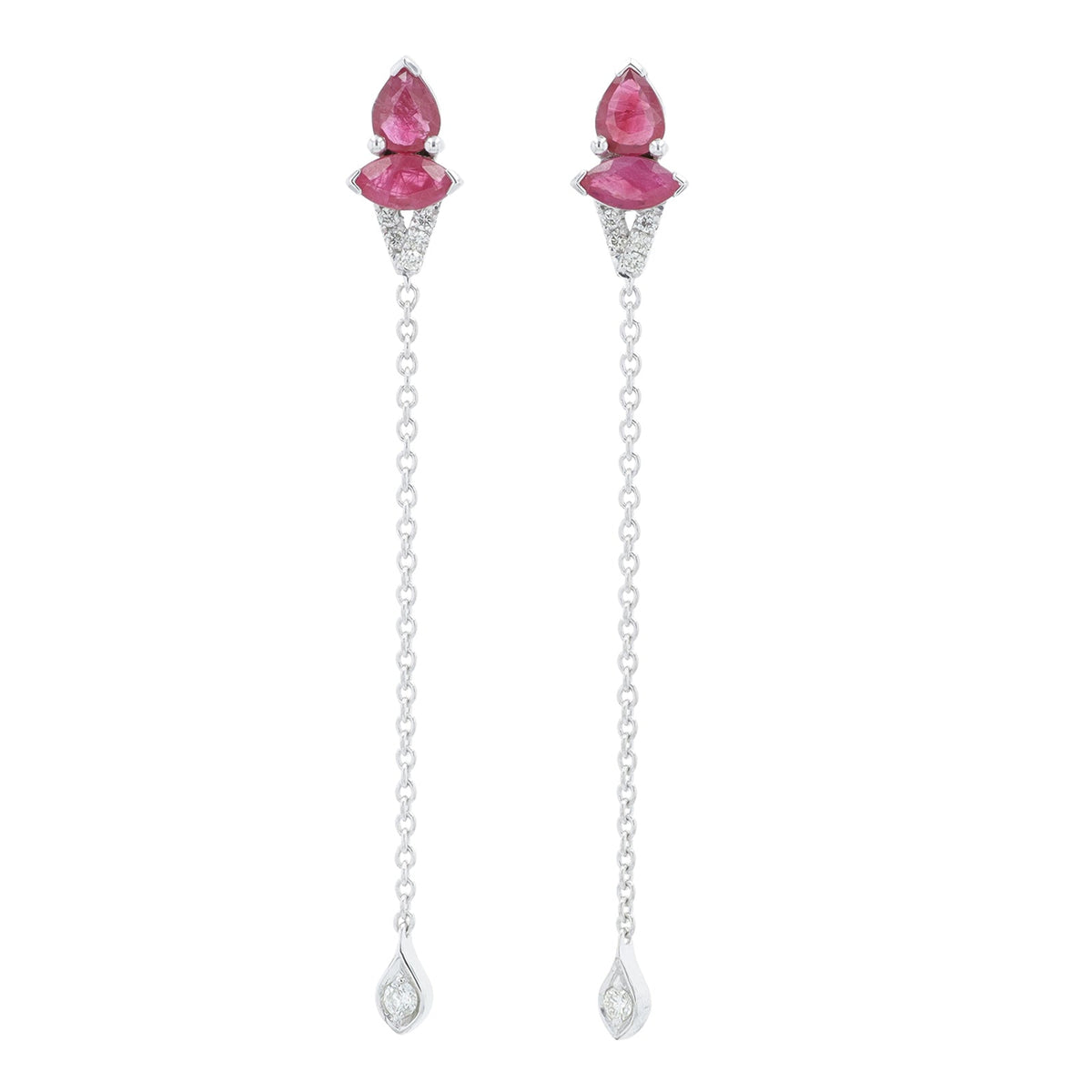 14K WG Gemstone Drop Earrings<p><strong>More Colors Available</p></strong>