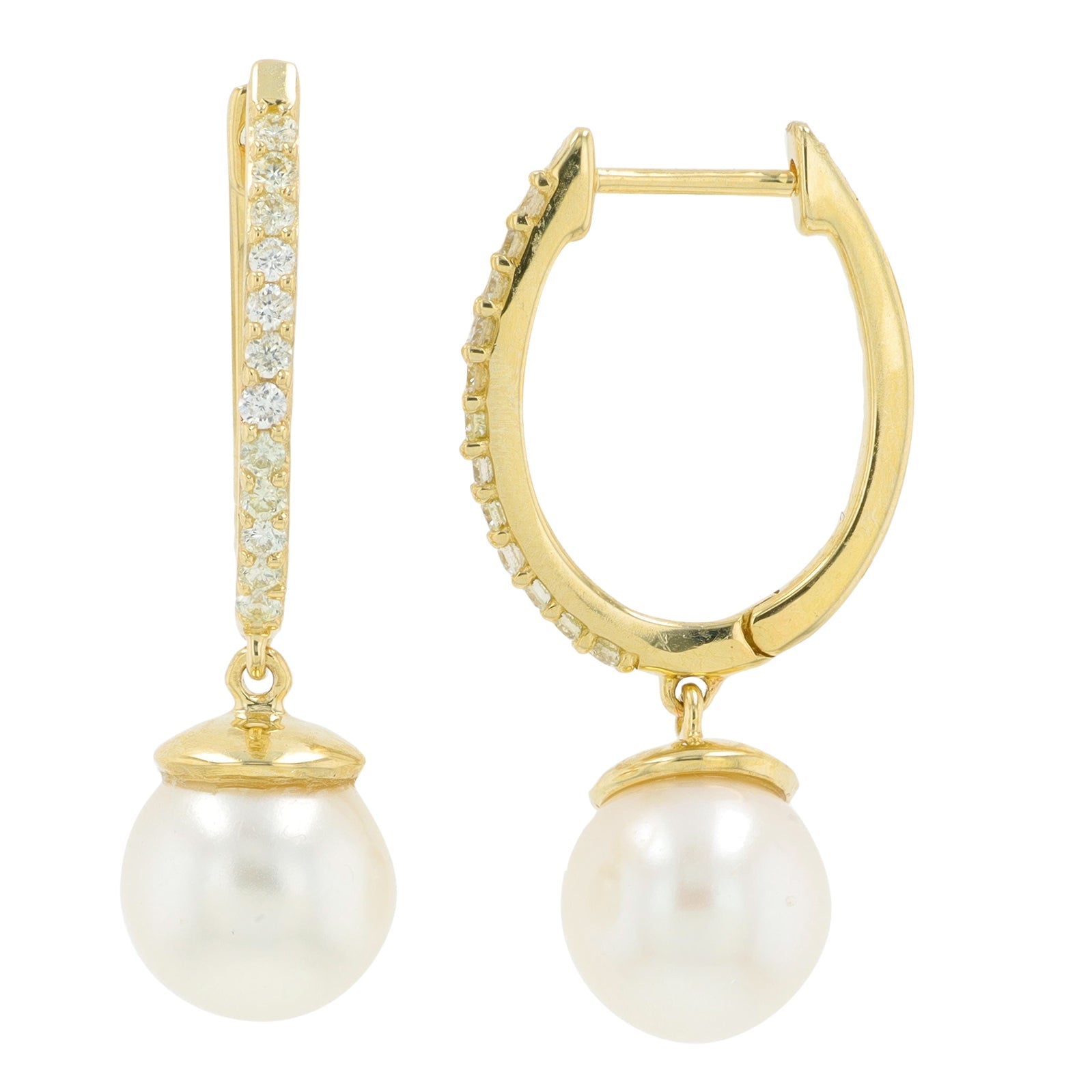 14K YG 7 MM Pearl Earrings