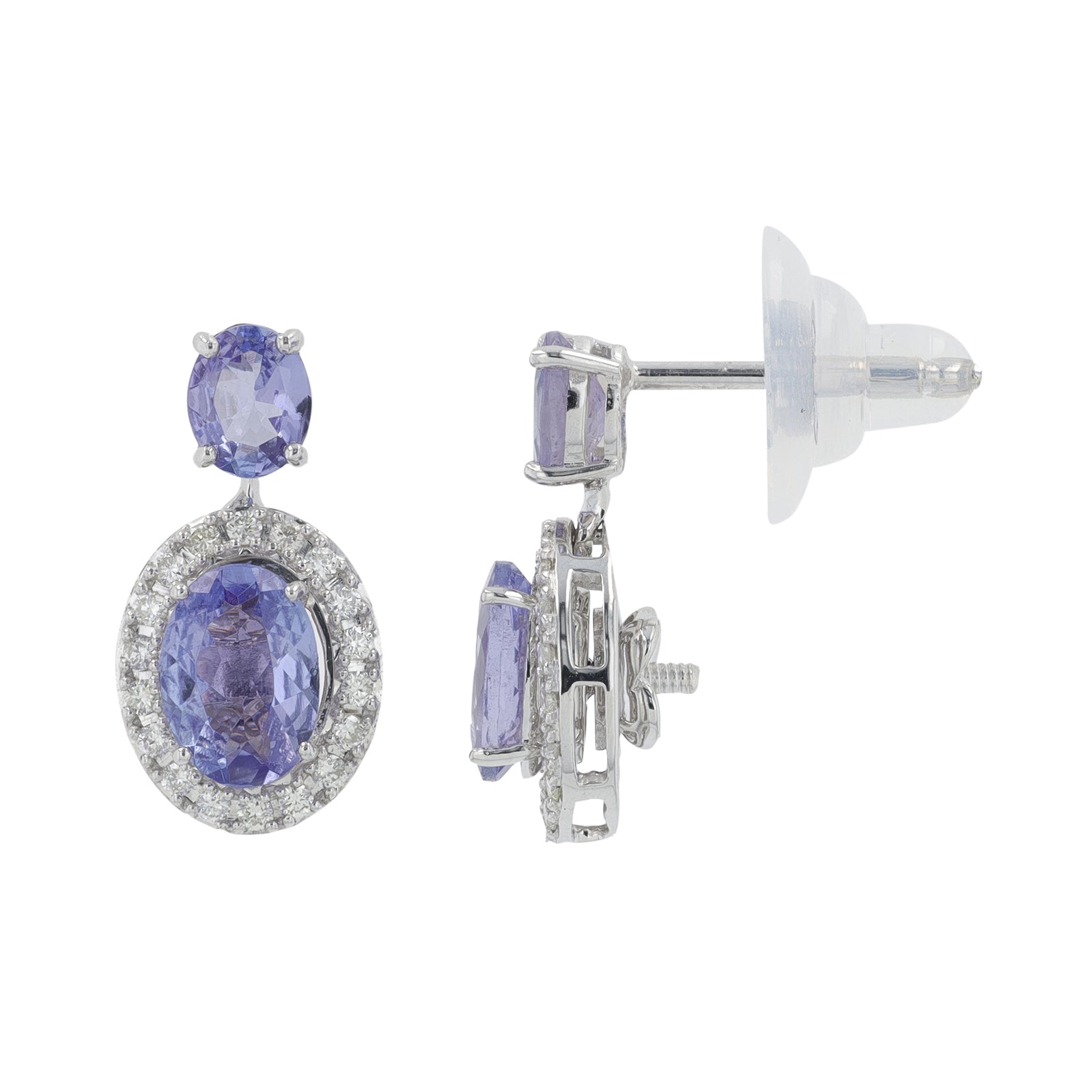 14K WG 2 CT Tanzanite Earrings