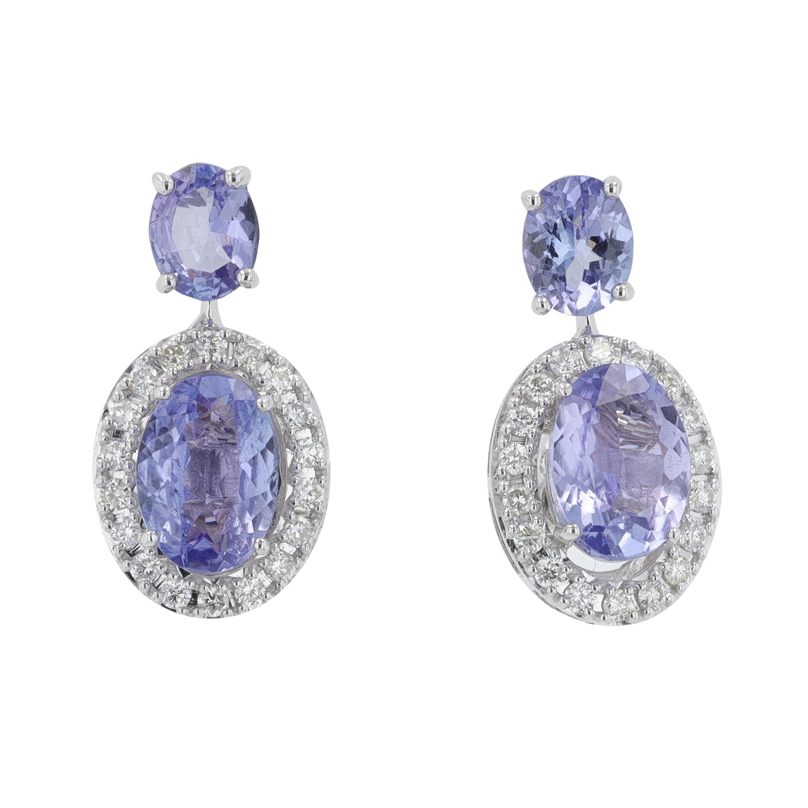 14K WG 2 CT Tanzanite Earrings