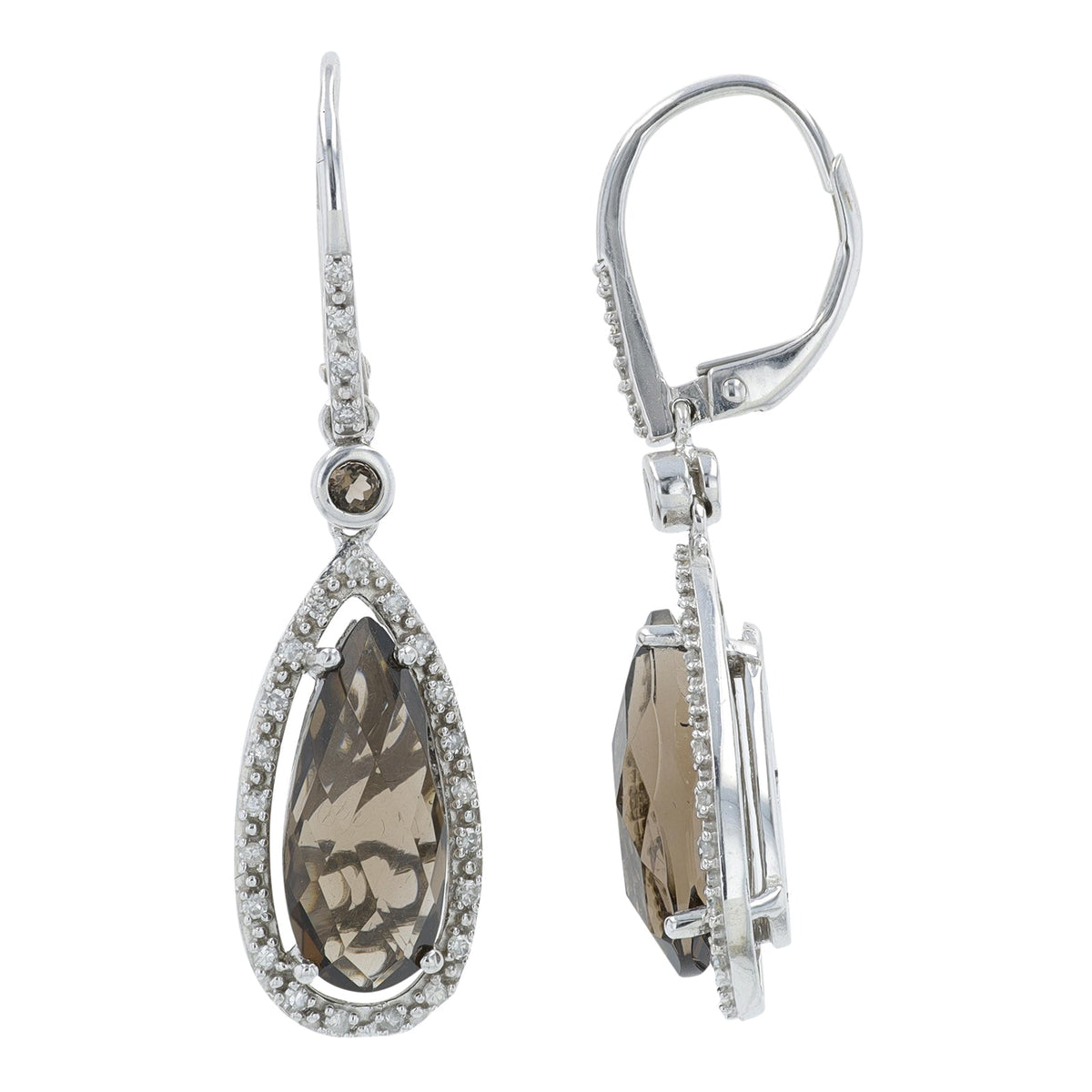 10K WG Smoky Quartz Earrings