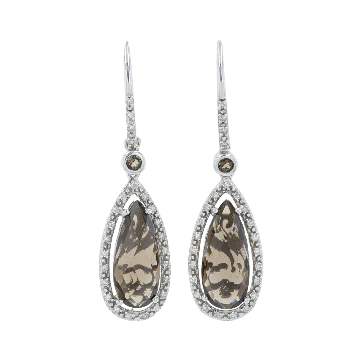 10K WG Smoky Quartz Earrings