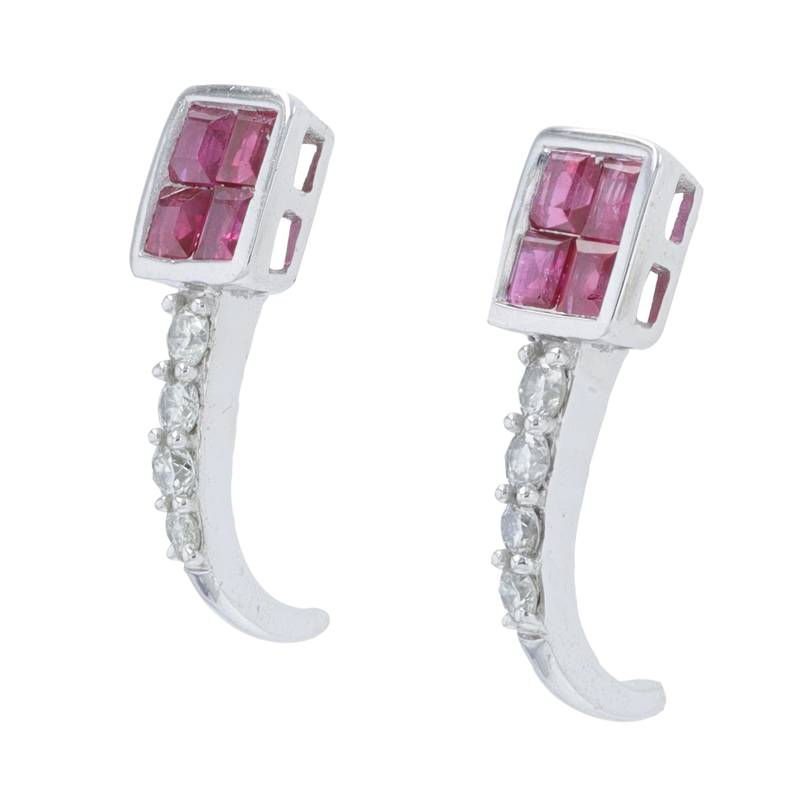 14K Gemstone J-Hoop Earrings<p><strong>More Colors Available</p></strong>